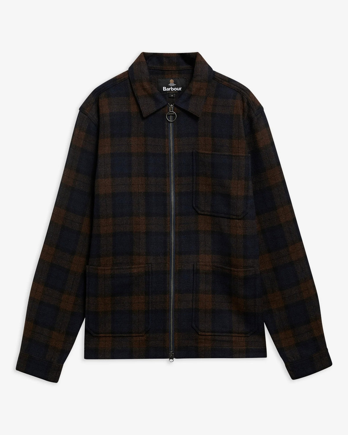 Acklington Checked Overshirt - Navy