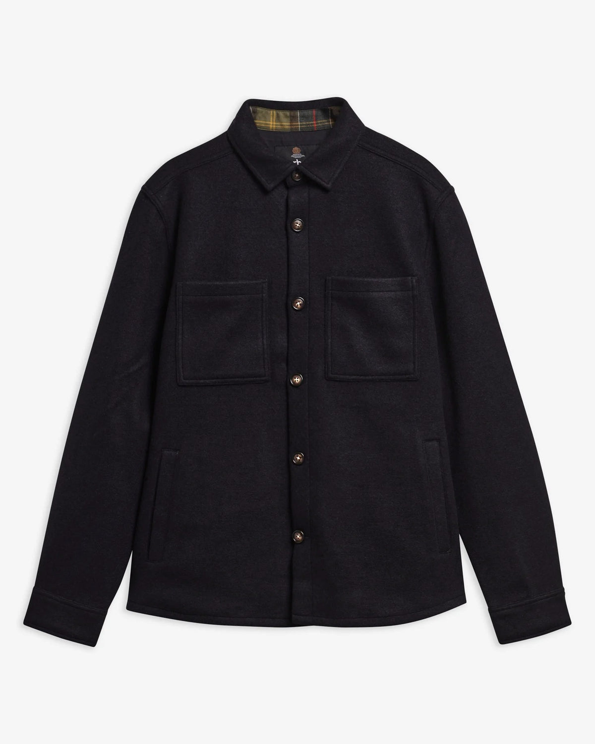 Marltown Tailored Wool-Blend Overshirt - Navy Marl