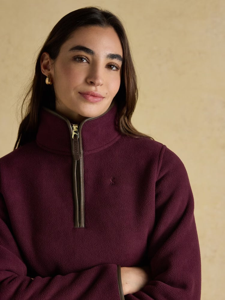 Heritage Wine Red Quarter Zip Fleece