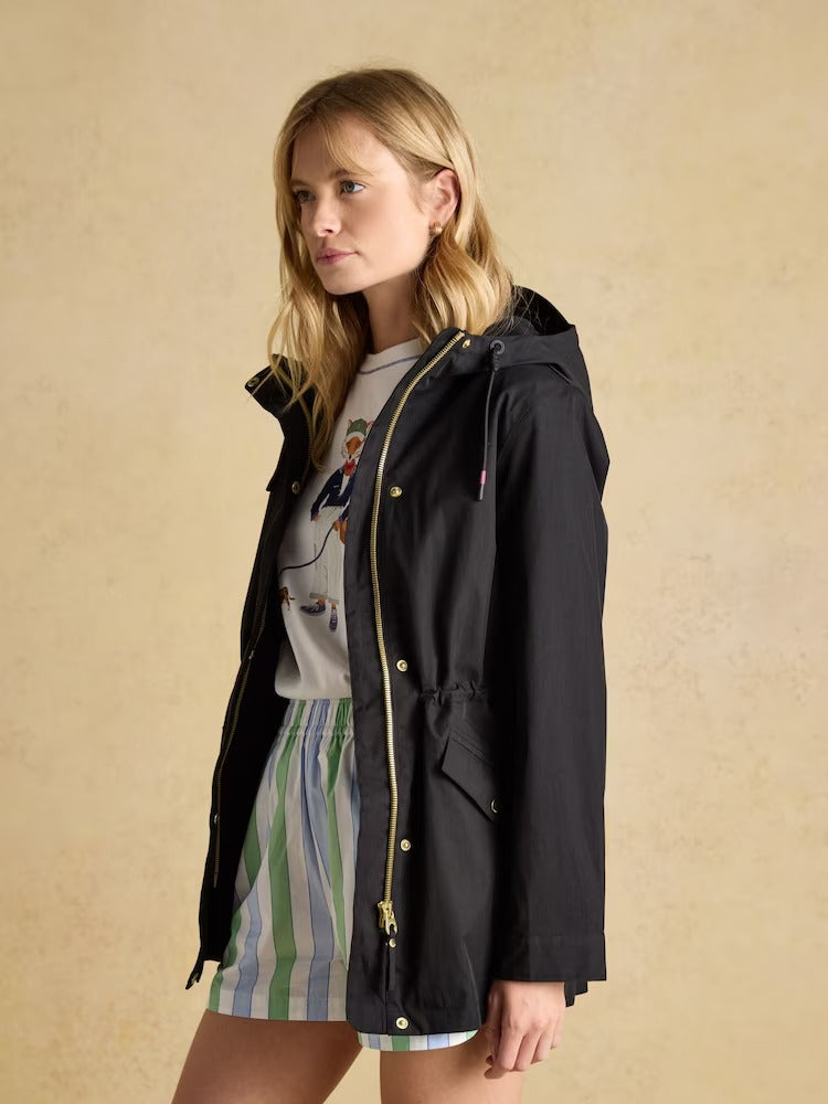 Portwell Black Waterproof Raincoat With Hood