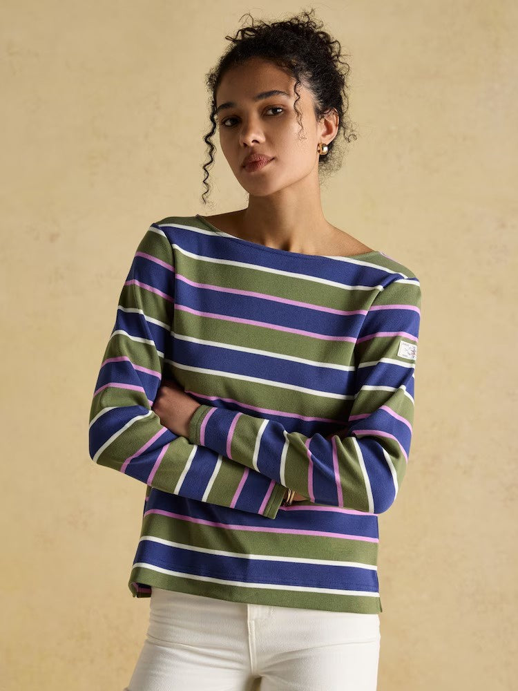 Harbour Multi Boat Neck 100% Cotton Breton Top