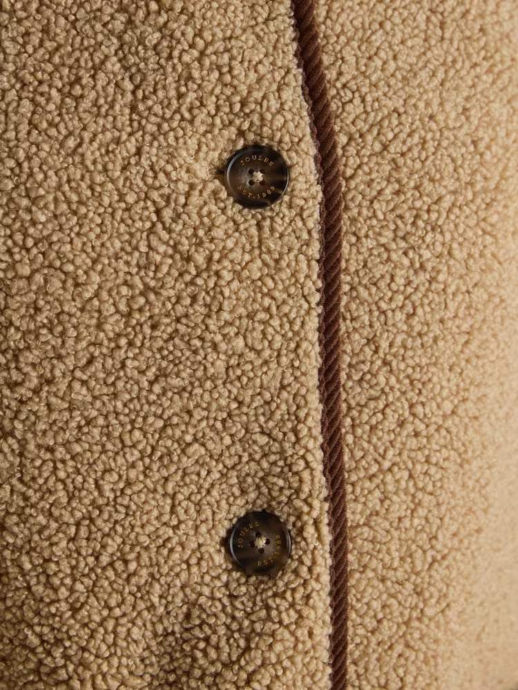 Sadie Taupe Longline Fleece Jacket