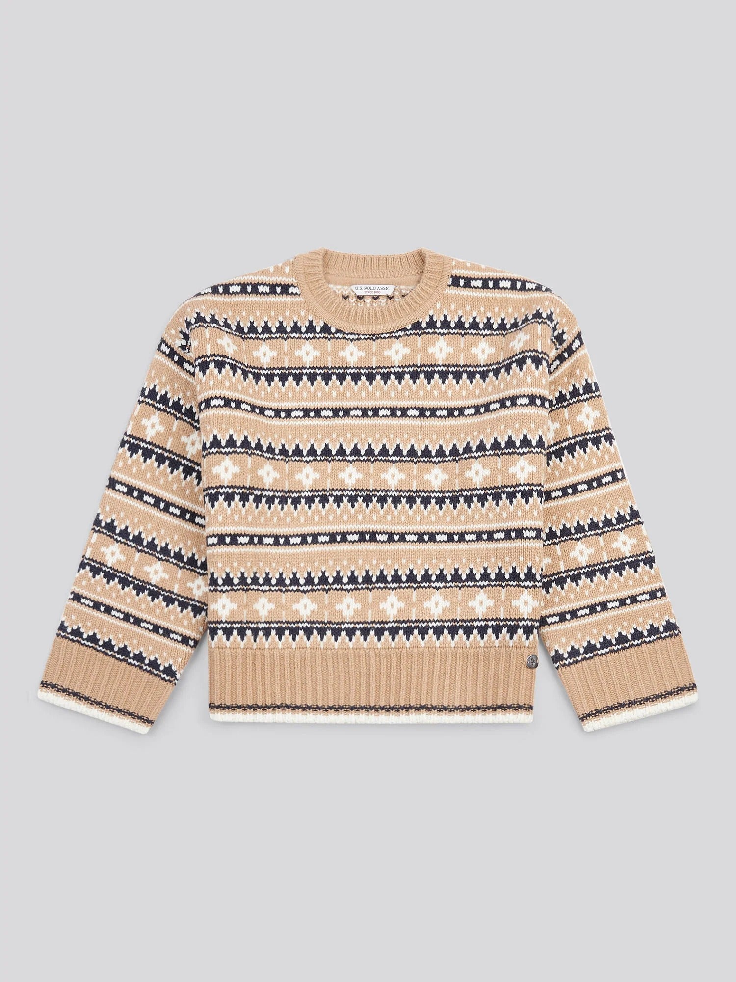 Women's Fair Isle Stripe Jumper in Natural