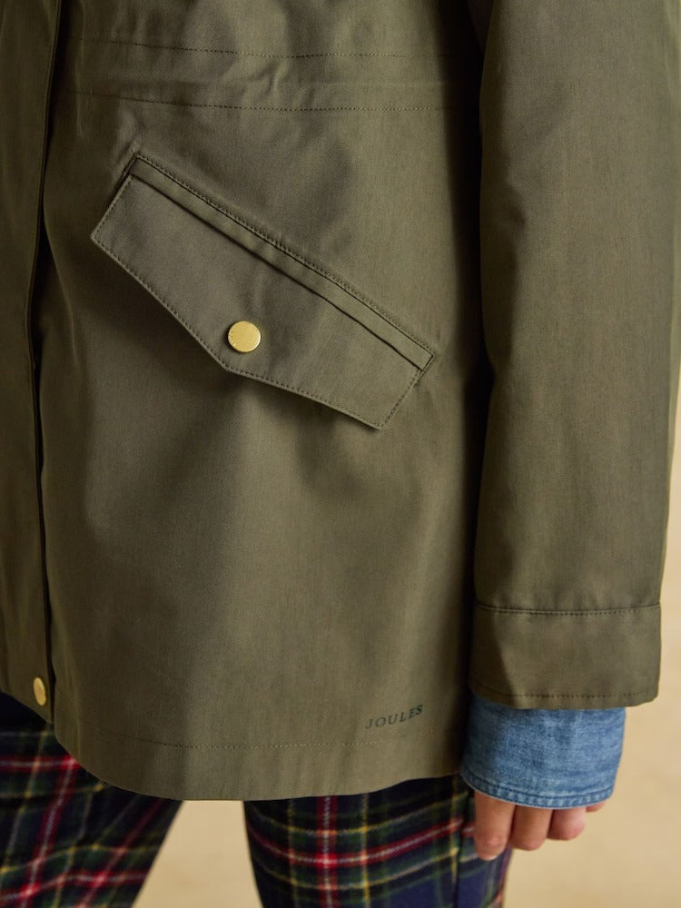 Portwell Green Waterproof Raincoat With Hood and Adjustable Waist