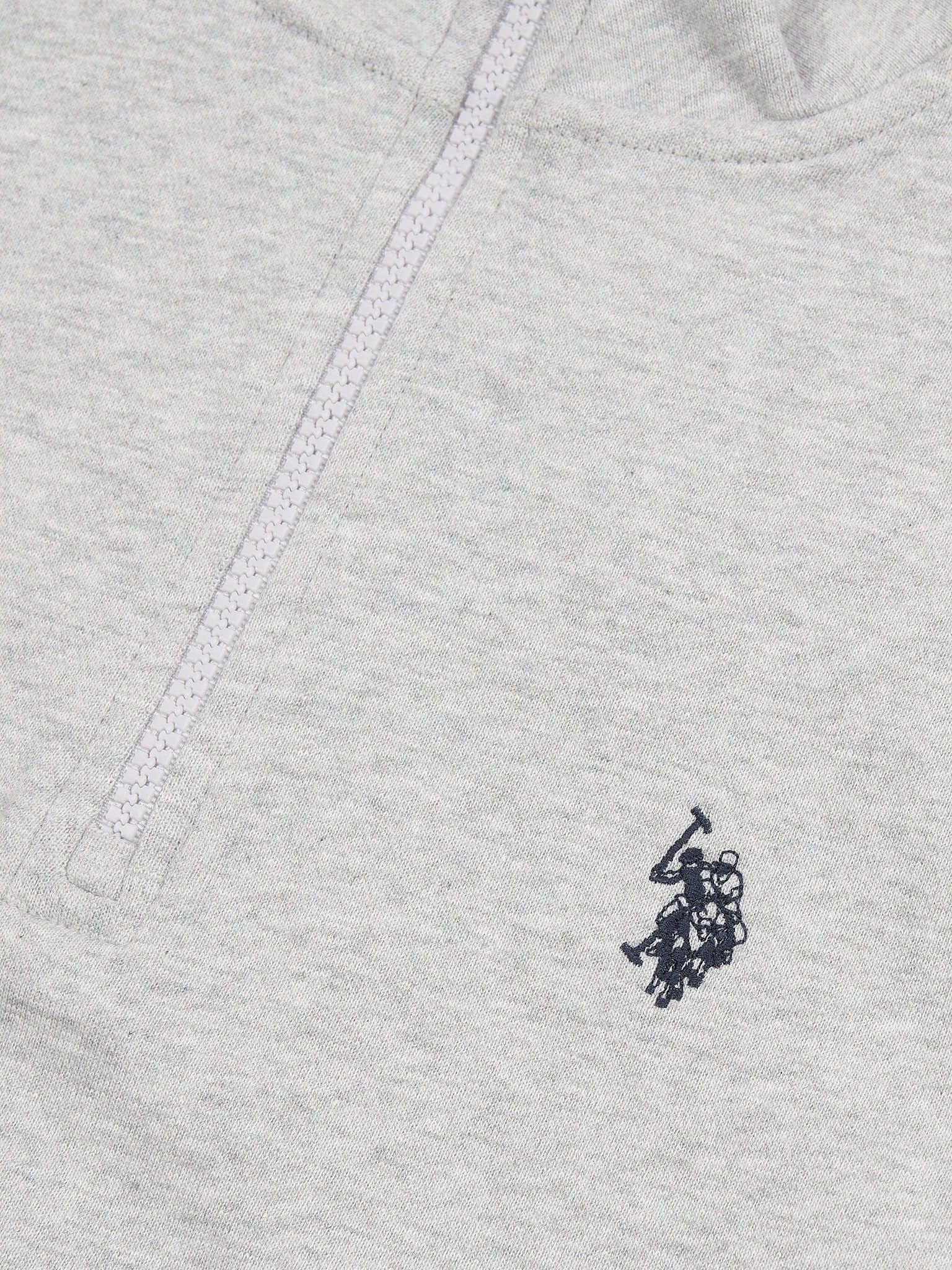 Men's 1/4 Zip Sweatshirt in Mid Grey Marl
