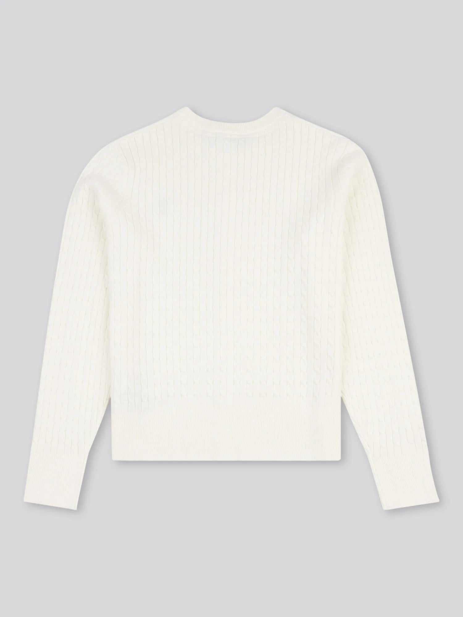 Women's Fine Cable Knit Cardigan in Marshmallow