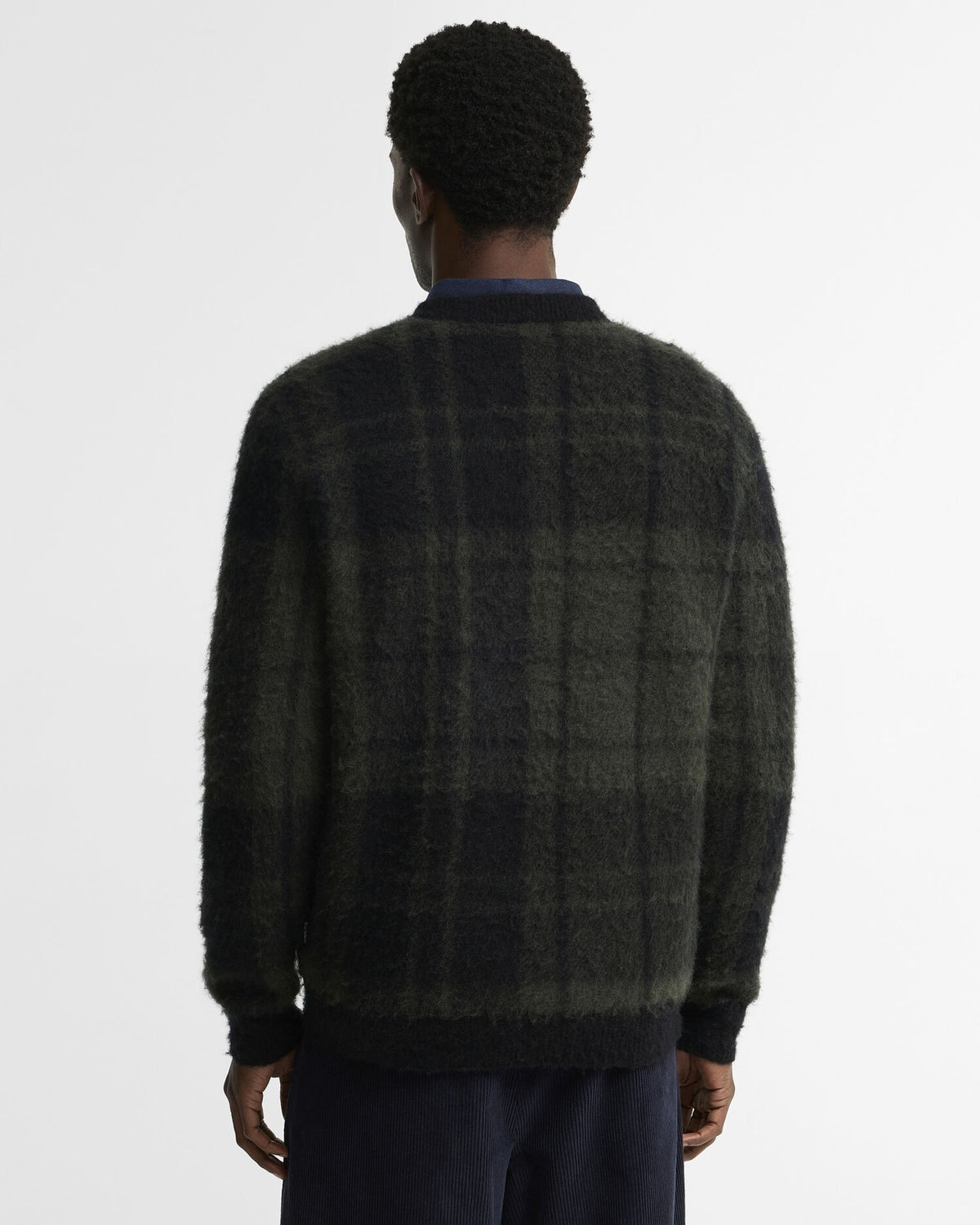 Hunham Tartan V-Neck Jumper - Black
