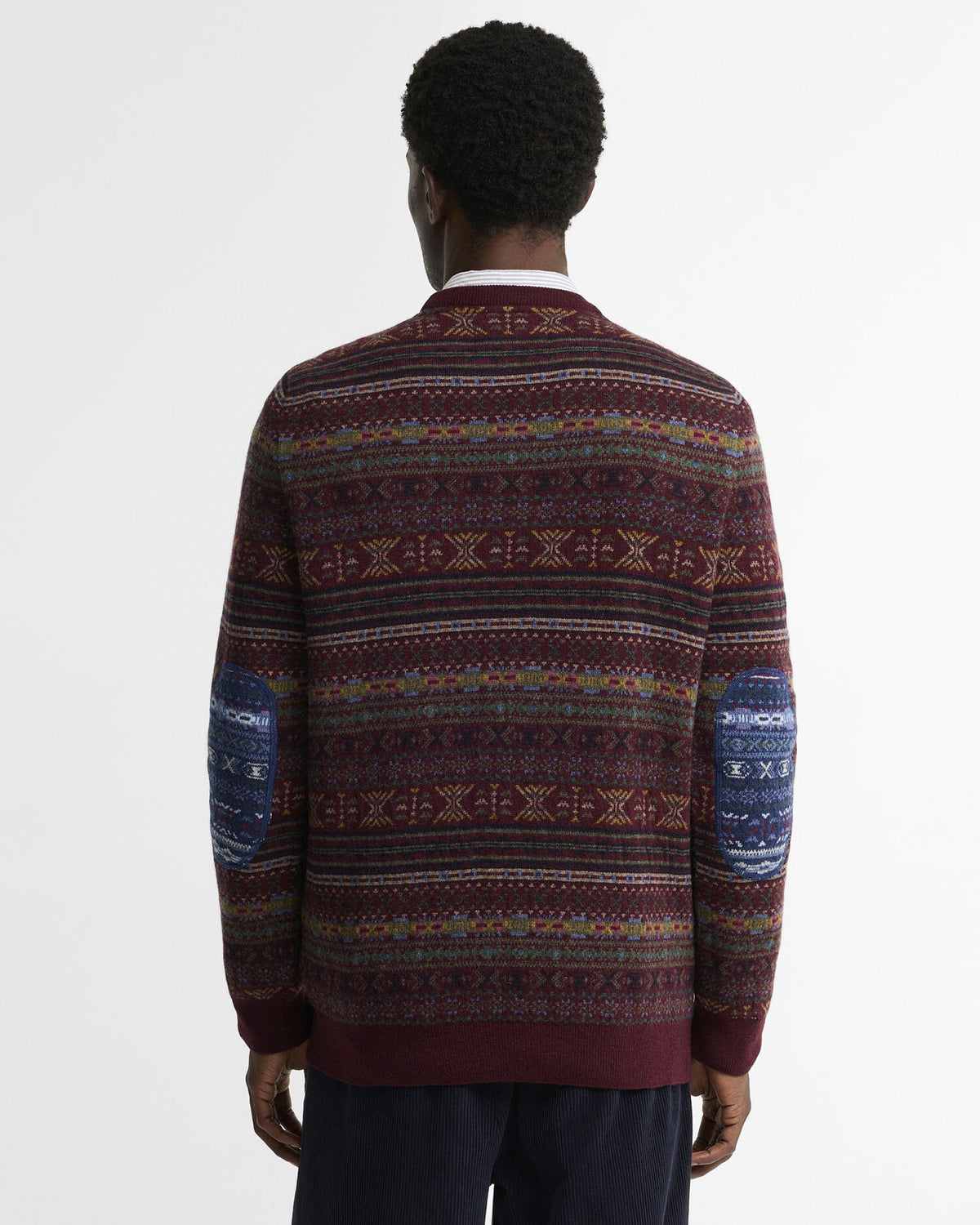 Dalehead Fair Isle Crew Neck Jumper - Wine