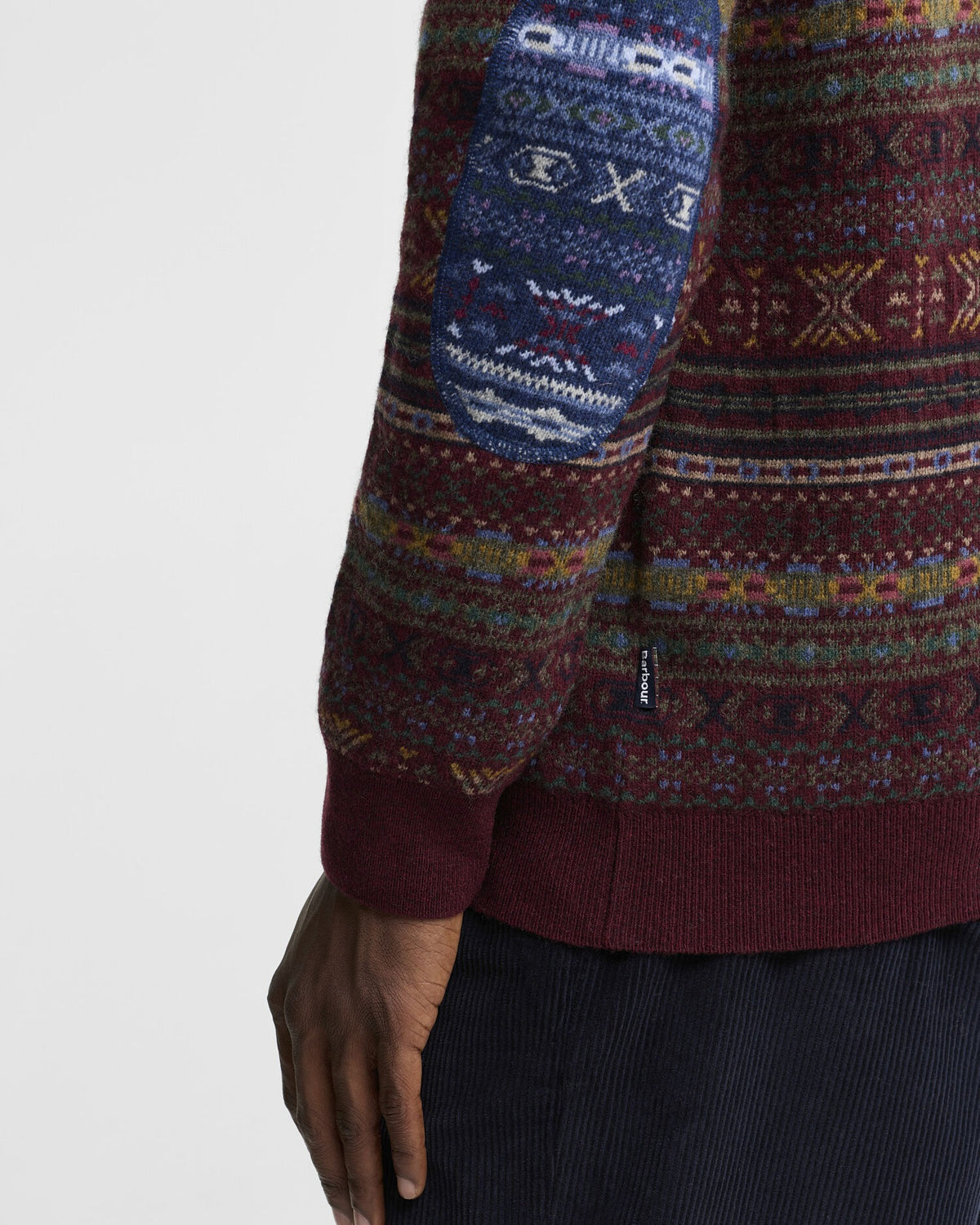 Dalehead Fair Isle Crew Neck Jumper - Wine