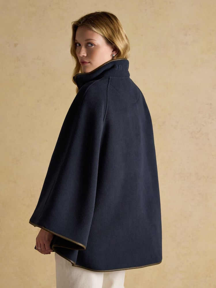 Heritage Navy Fleece Longline Cape