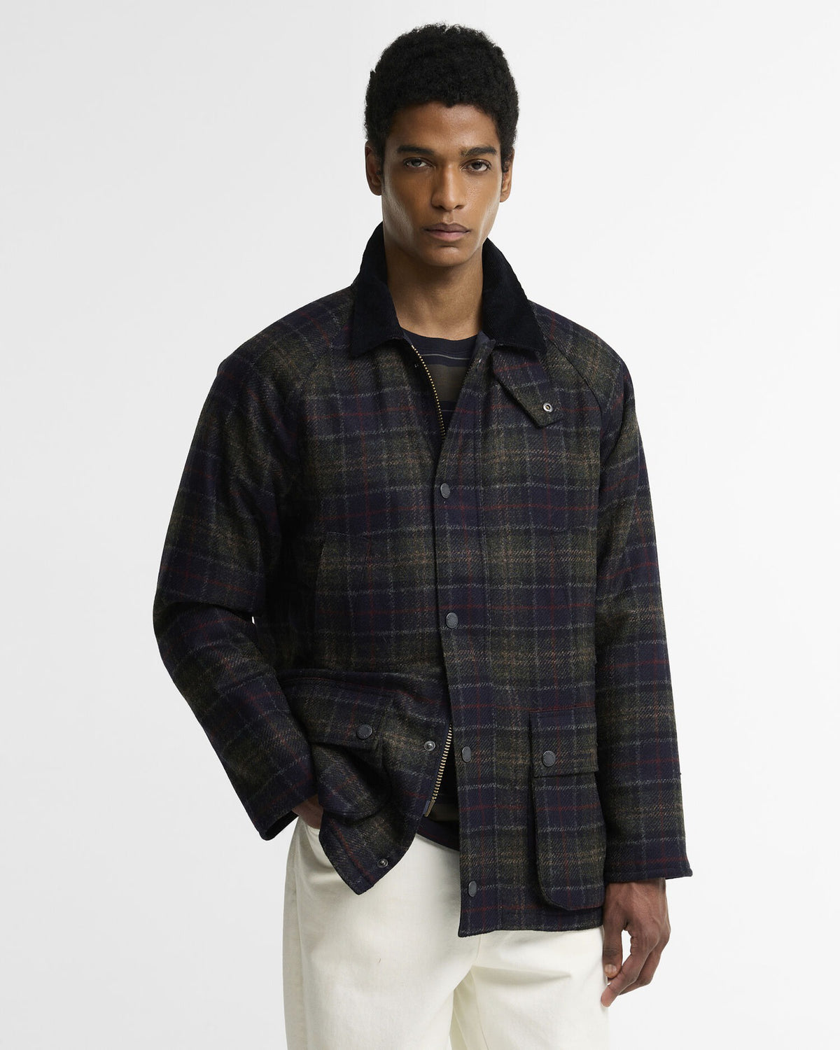 Tartan Bedale Wool Jacket - Shadow Classic Tartan