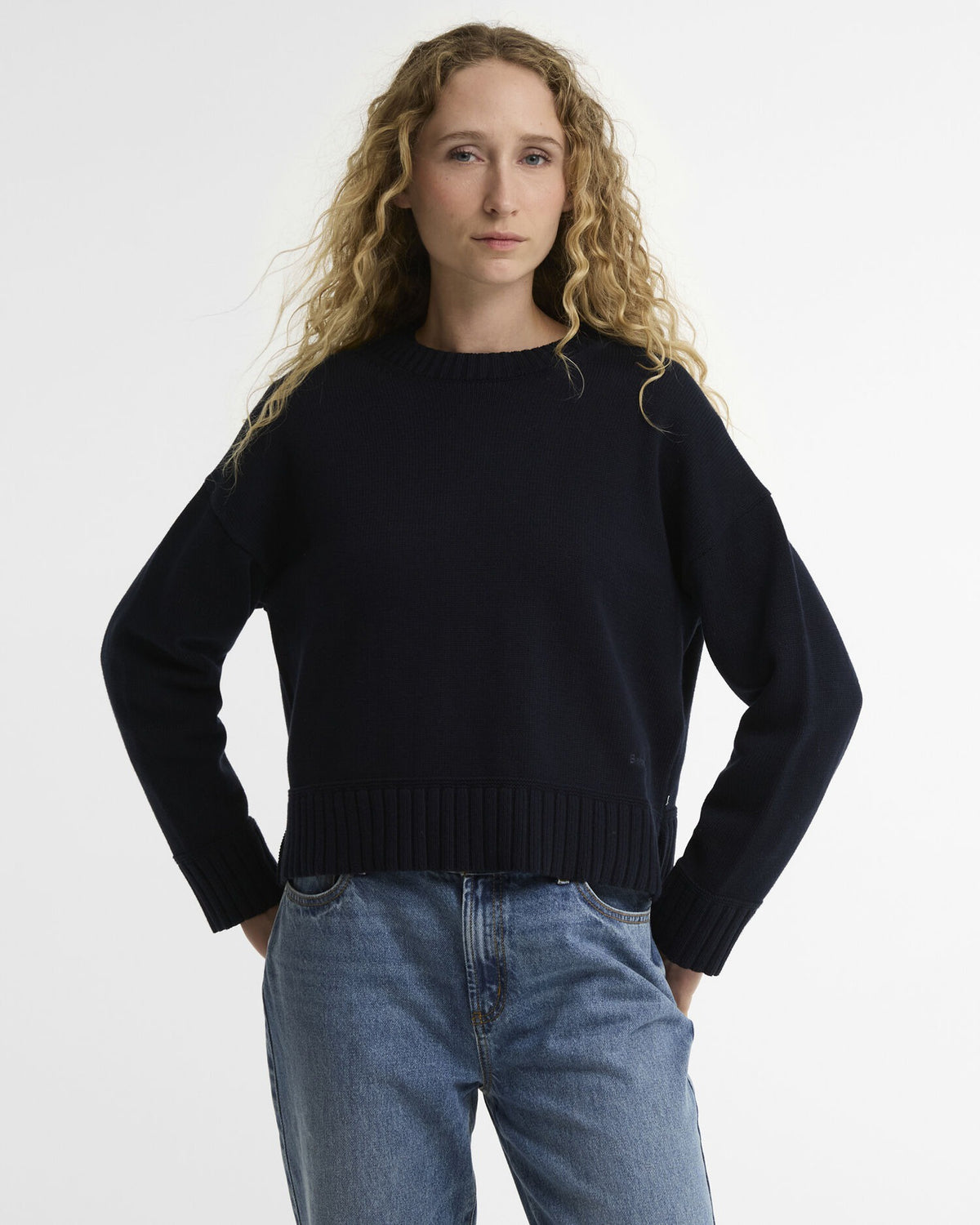 Harling Crew Neck Jumper - Navy