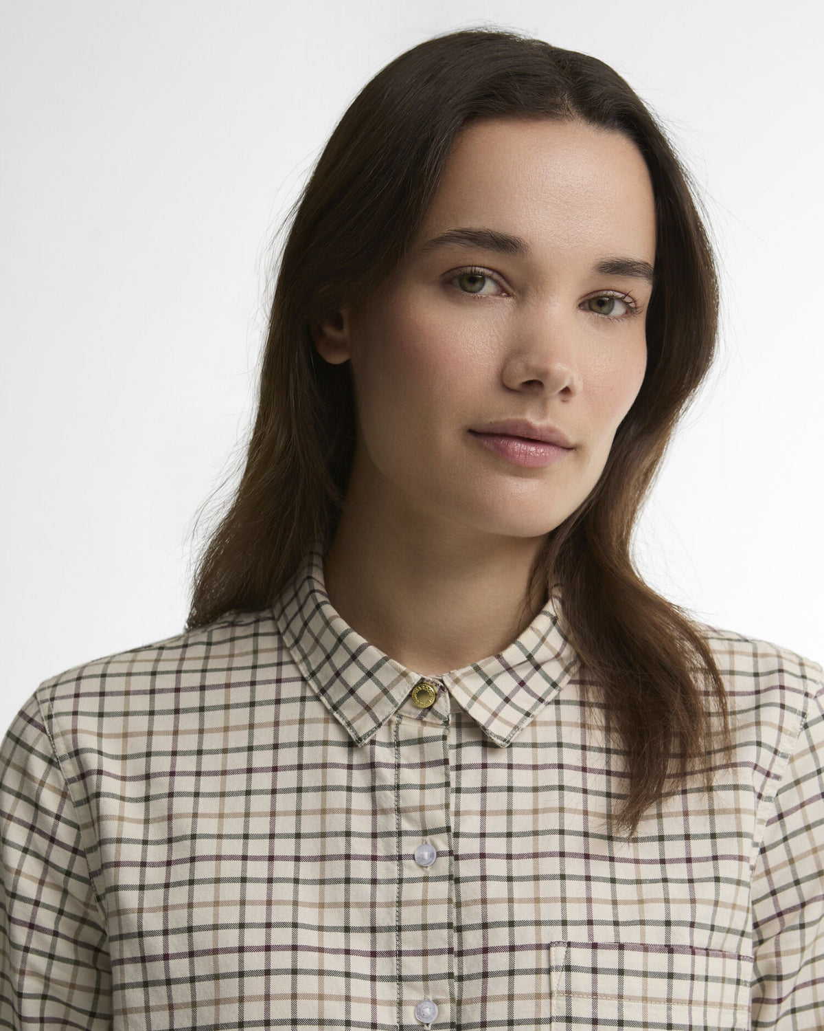 Woodside Tailored Long-Sleeved Shirt - Birch Tattersall