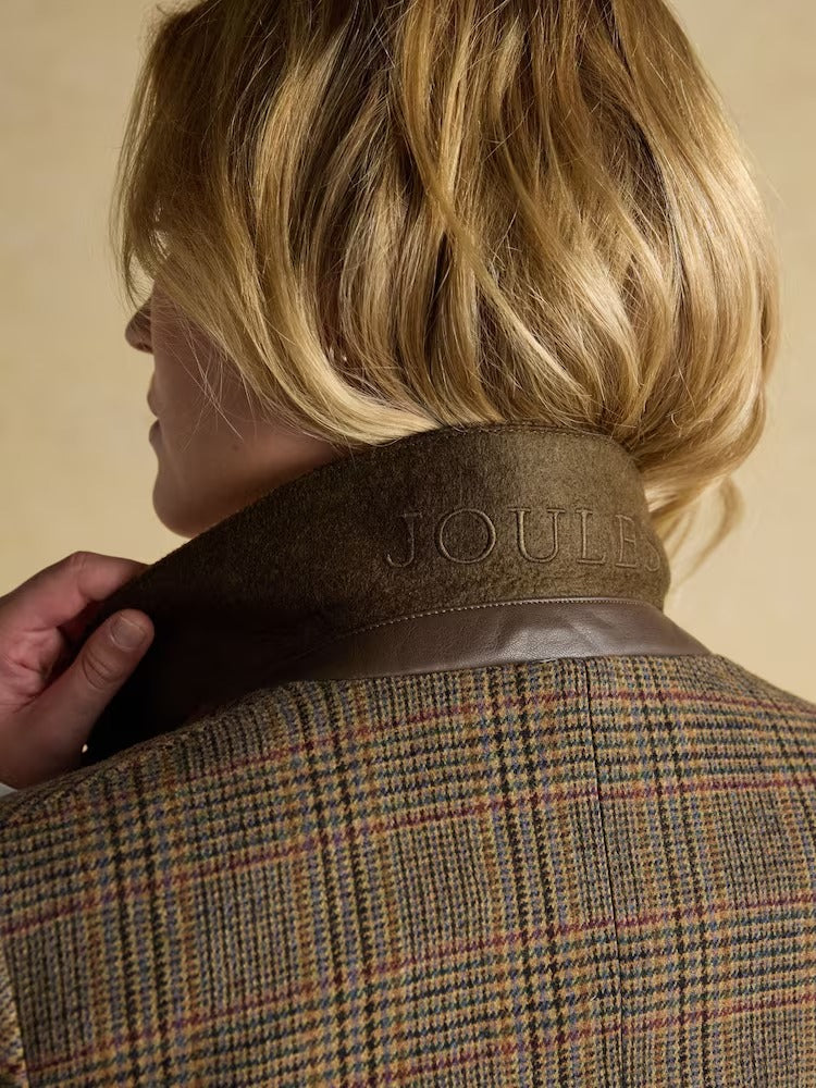 Hackmore Brown Check Relaxed Fit Tweed Blazer With Wool