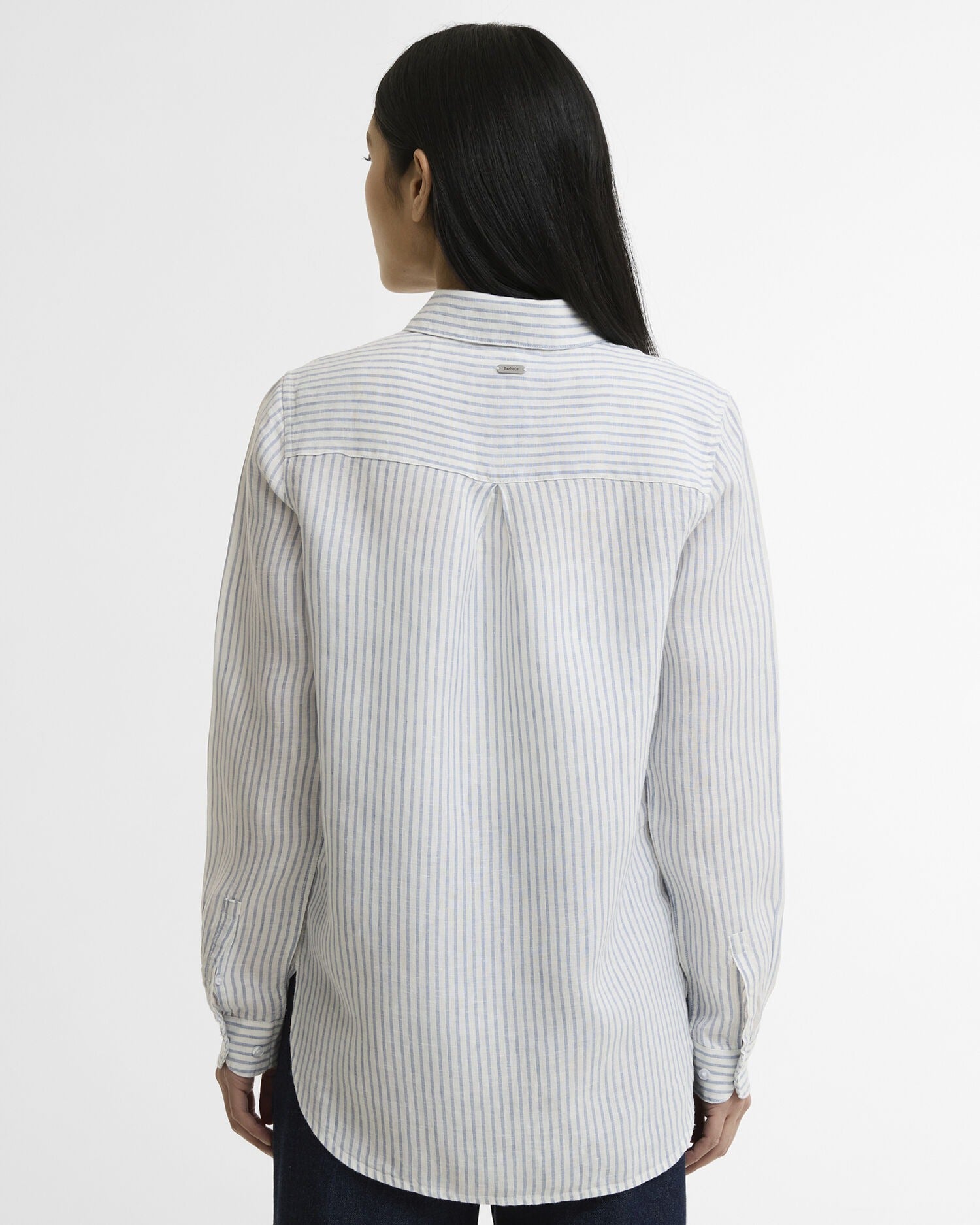 Marine Relaxed Long-Sleeved Shirt - Chambray Stripe