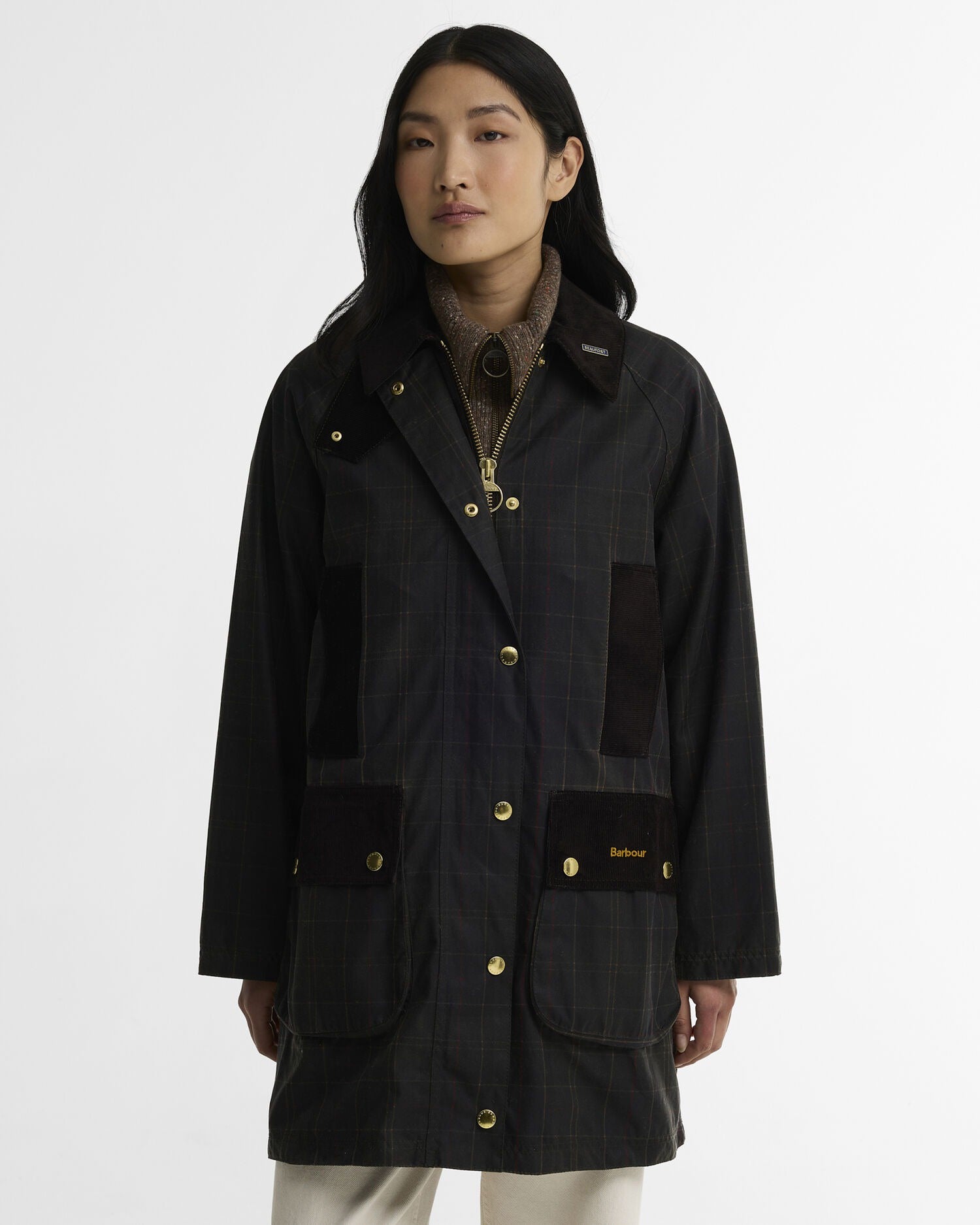 Tartan Reimagined Icons Tartan Modern Beaufort Waxed Jacket - Classic Tartan/Olive