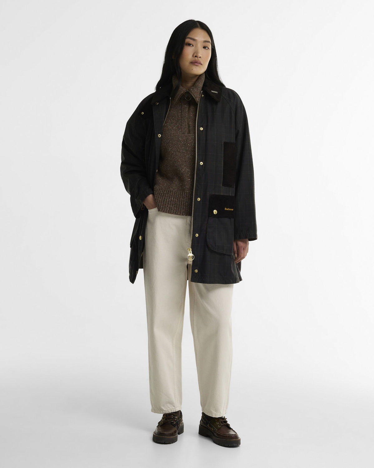 Tartan Reimagined Icons Tartan Modern Beaufort Waxed Jacket - Classic Tartan/Olive