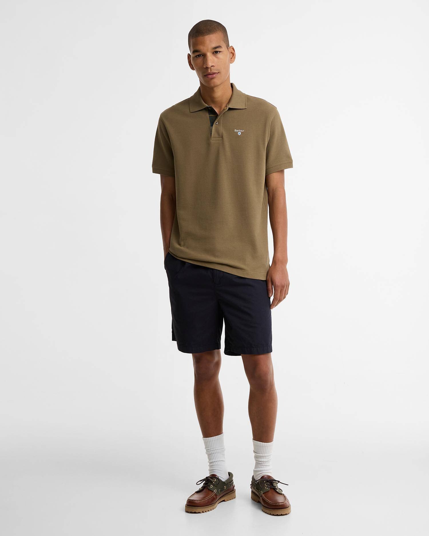 Tartan Pique Polo Shirt - Clay