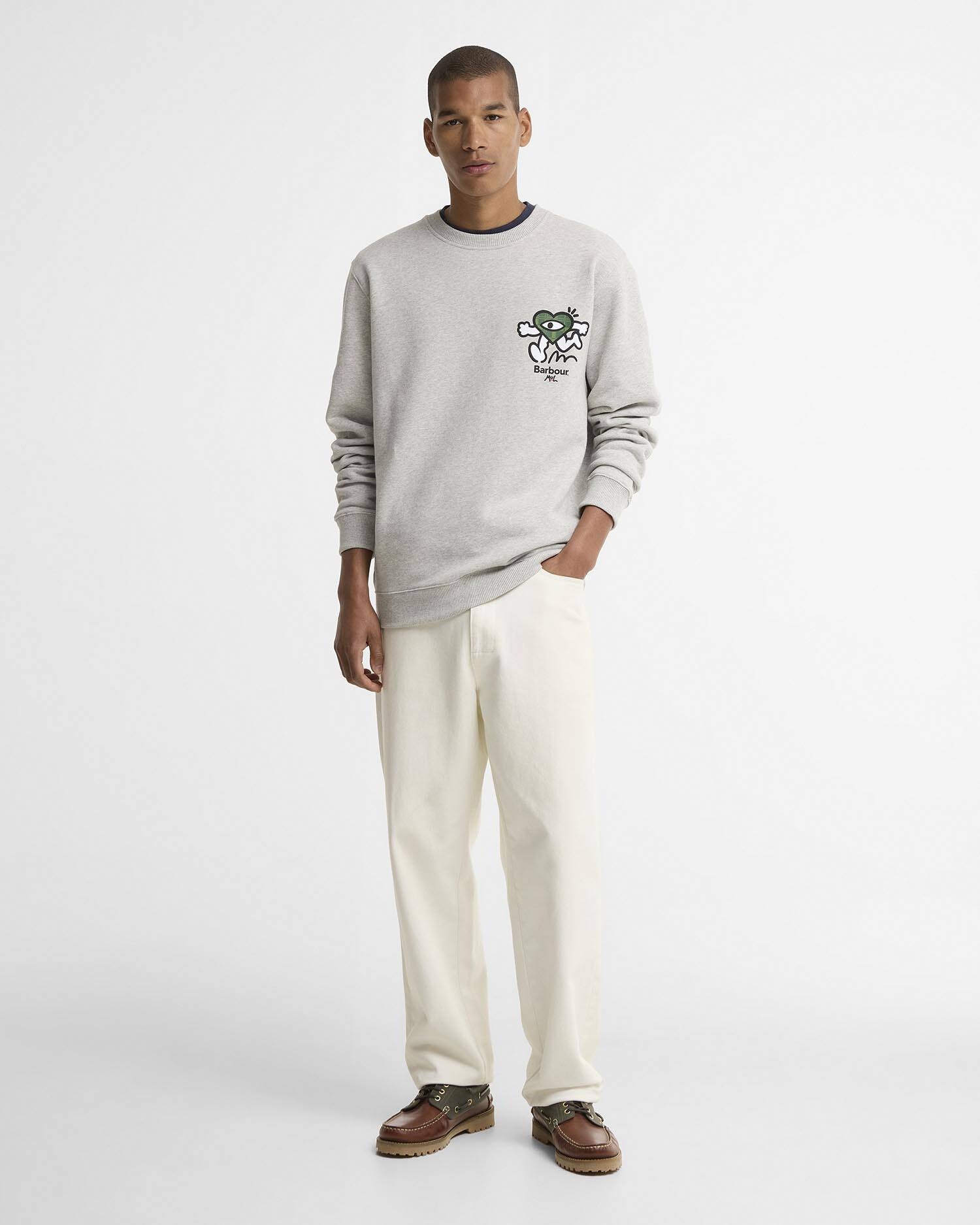 Barbour x Mul Relaxed Sweatshirt  Grey Marl
