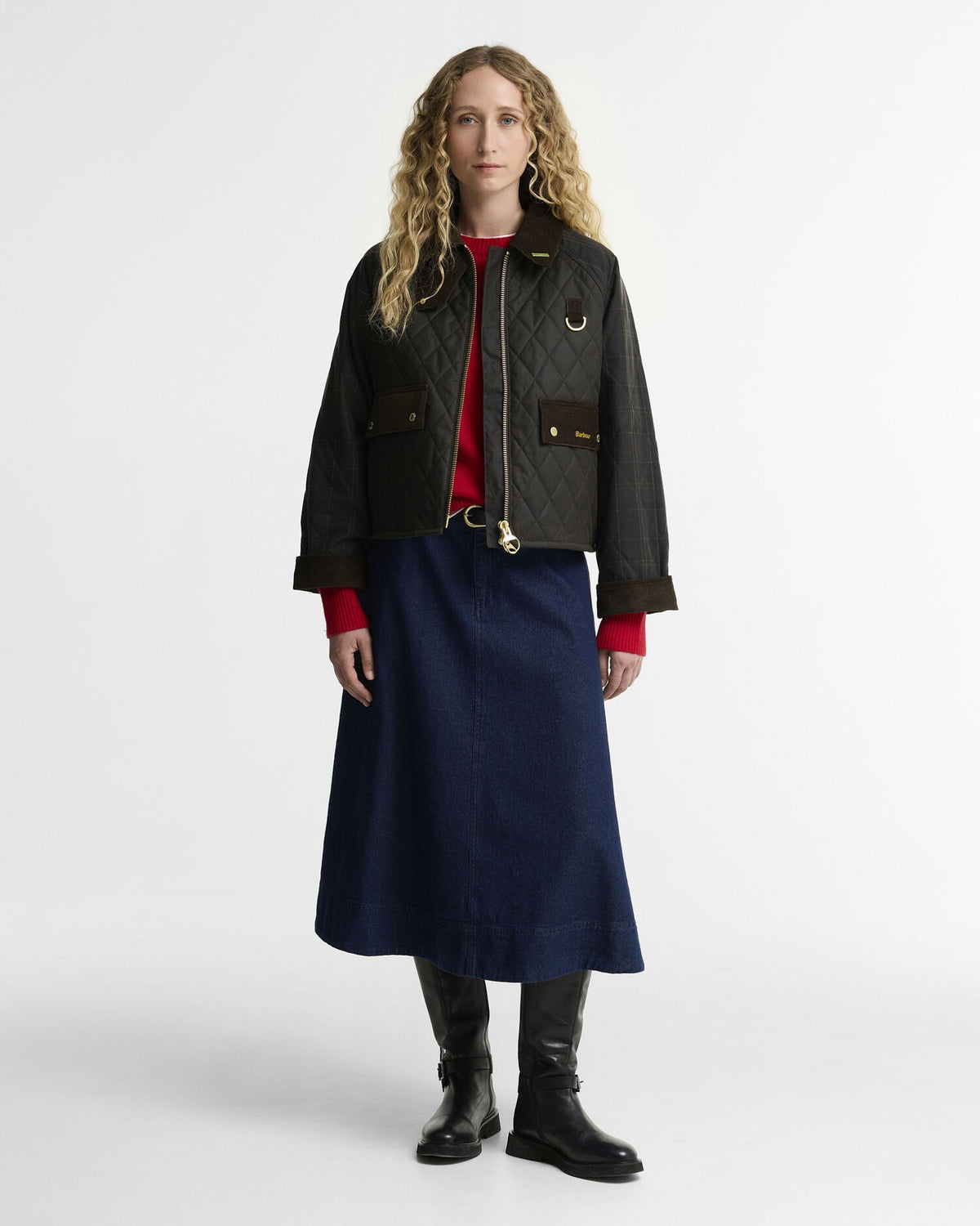 Tartan Reimagined Icons Taran Quilted Spey Waxed Jacket - Olive/Classic