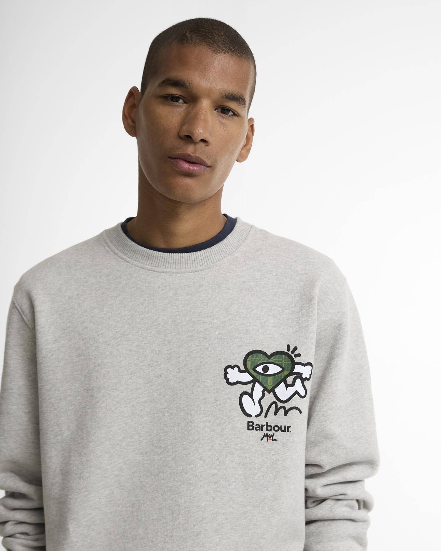 Barbour x Mul Relaxed Sweatshirt  Grey Marl