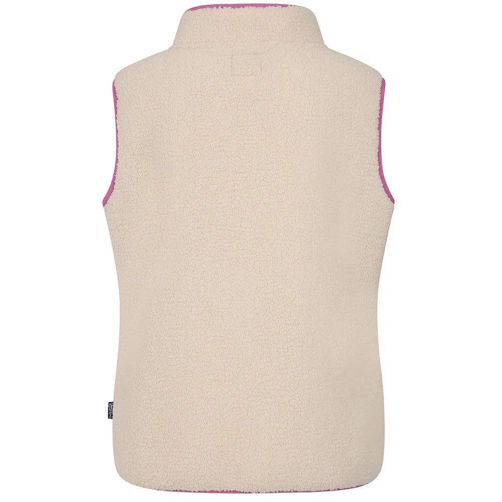LJ802 - Ladies Sherpa Fleece Gilet - Oatmeal