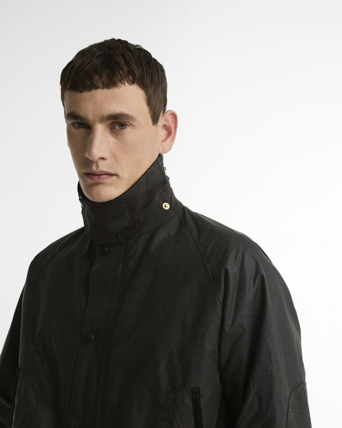 Icons Patch Bedale Waxed Jacket - Sage