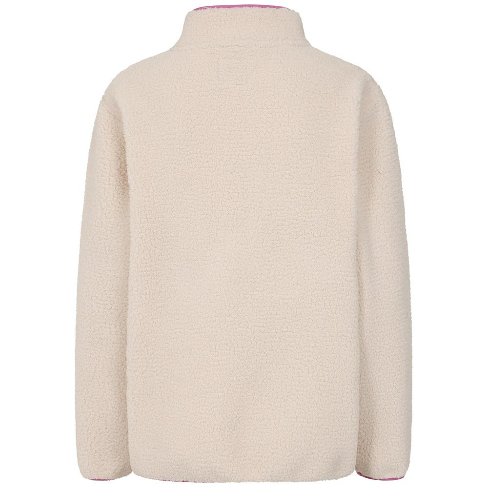 LJ800 - Ladies Half Zip Sherpa Fleece - Oatmeal