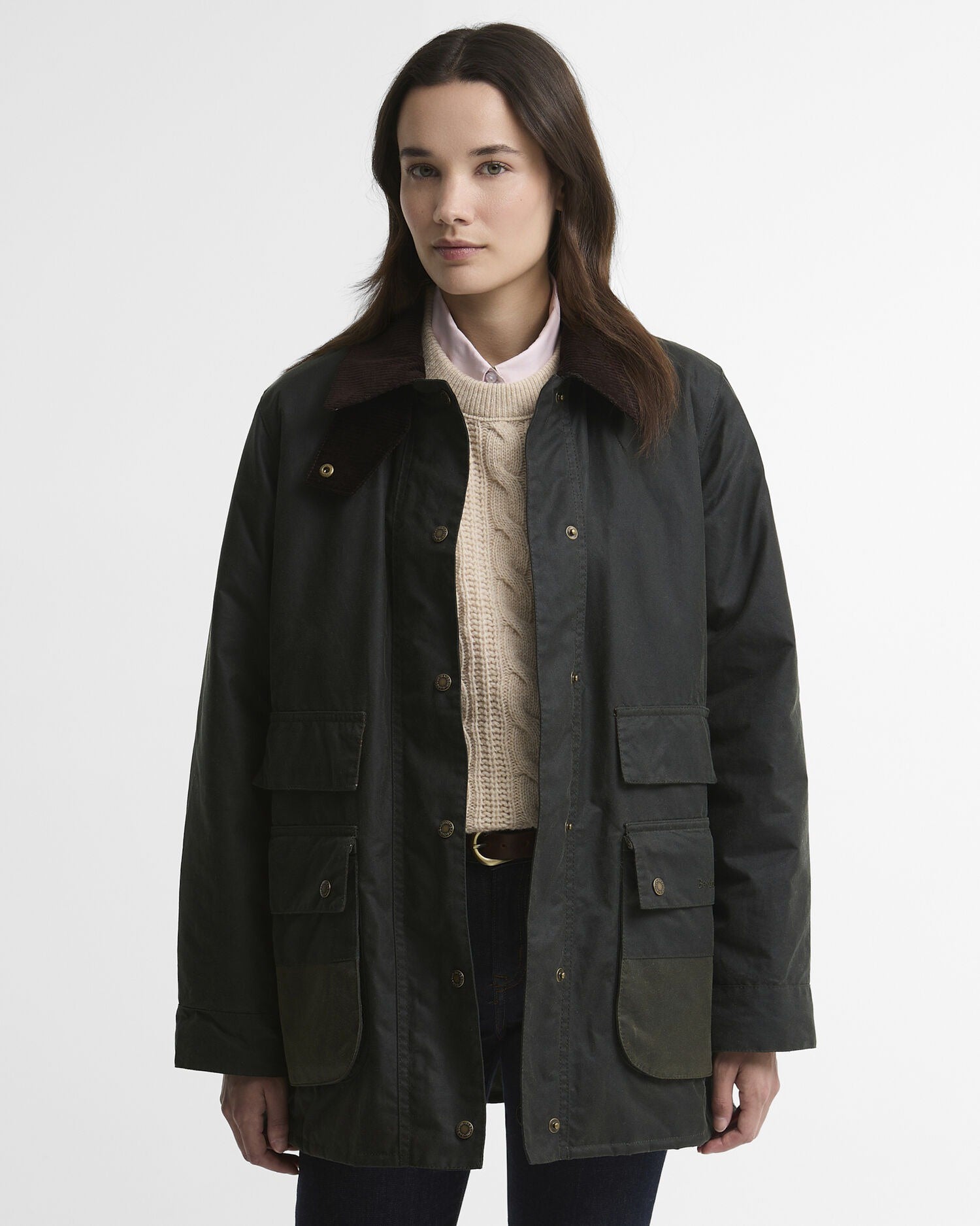 Modern Border Waxed Jacket - Sage/Classic