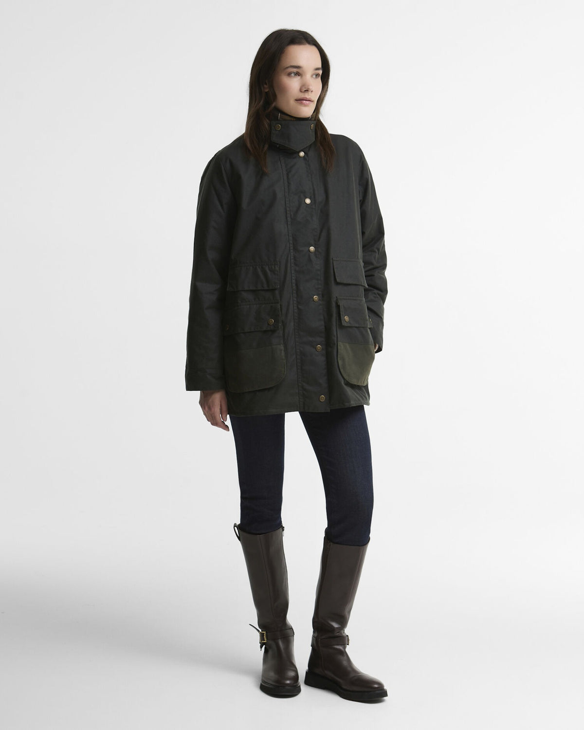 Modern Border Waxed Jacket - Sage/Classic