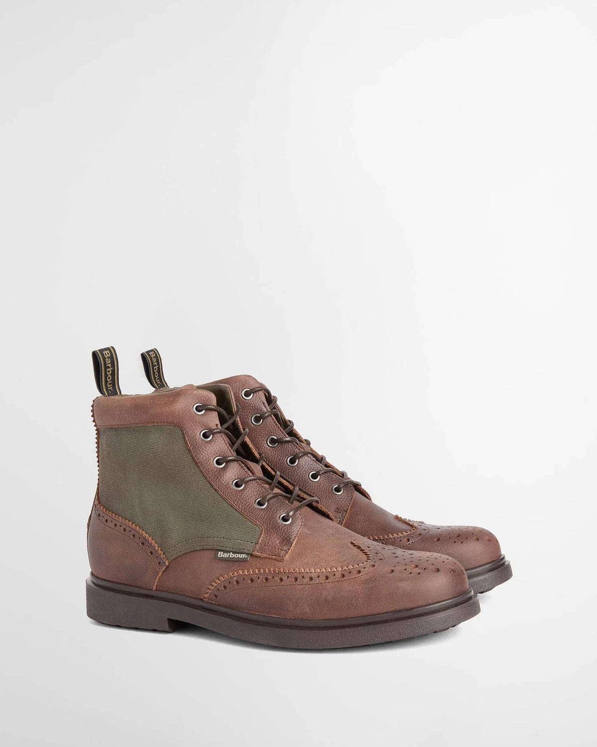 Barmoor Brogue Boots - Dark Brown