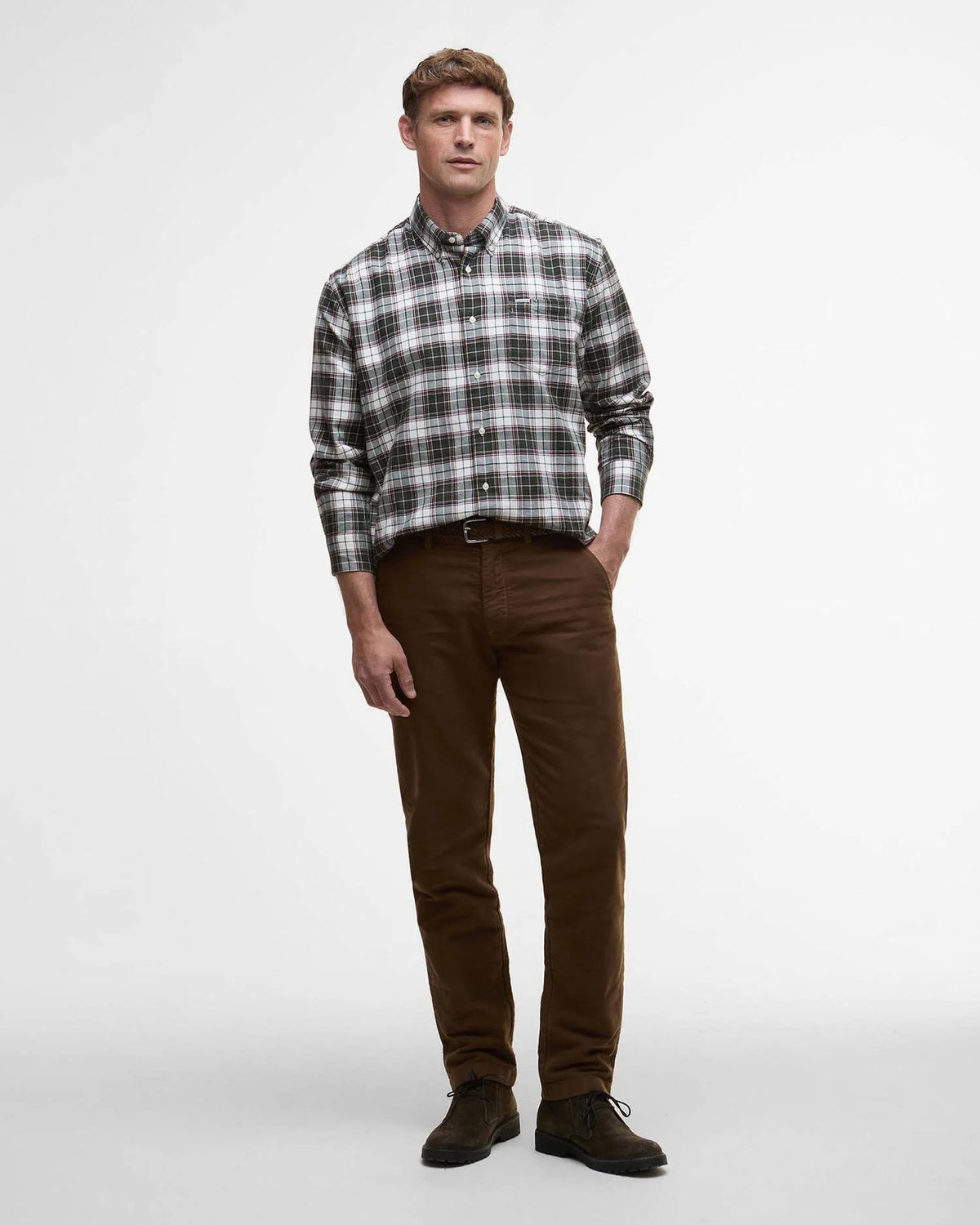 Telfield Regular Long-Sleeved Shirt - Olive