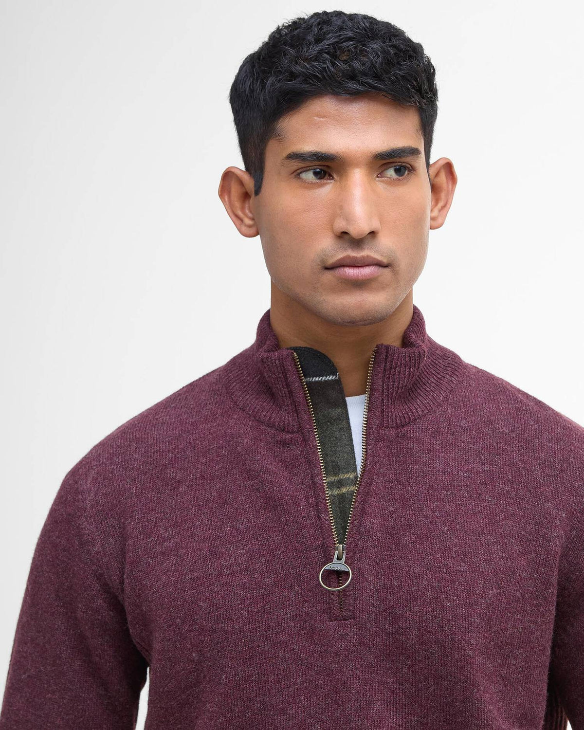 Holden Quarter-Zip Jumper - Ruby Marl