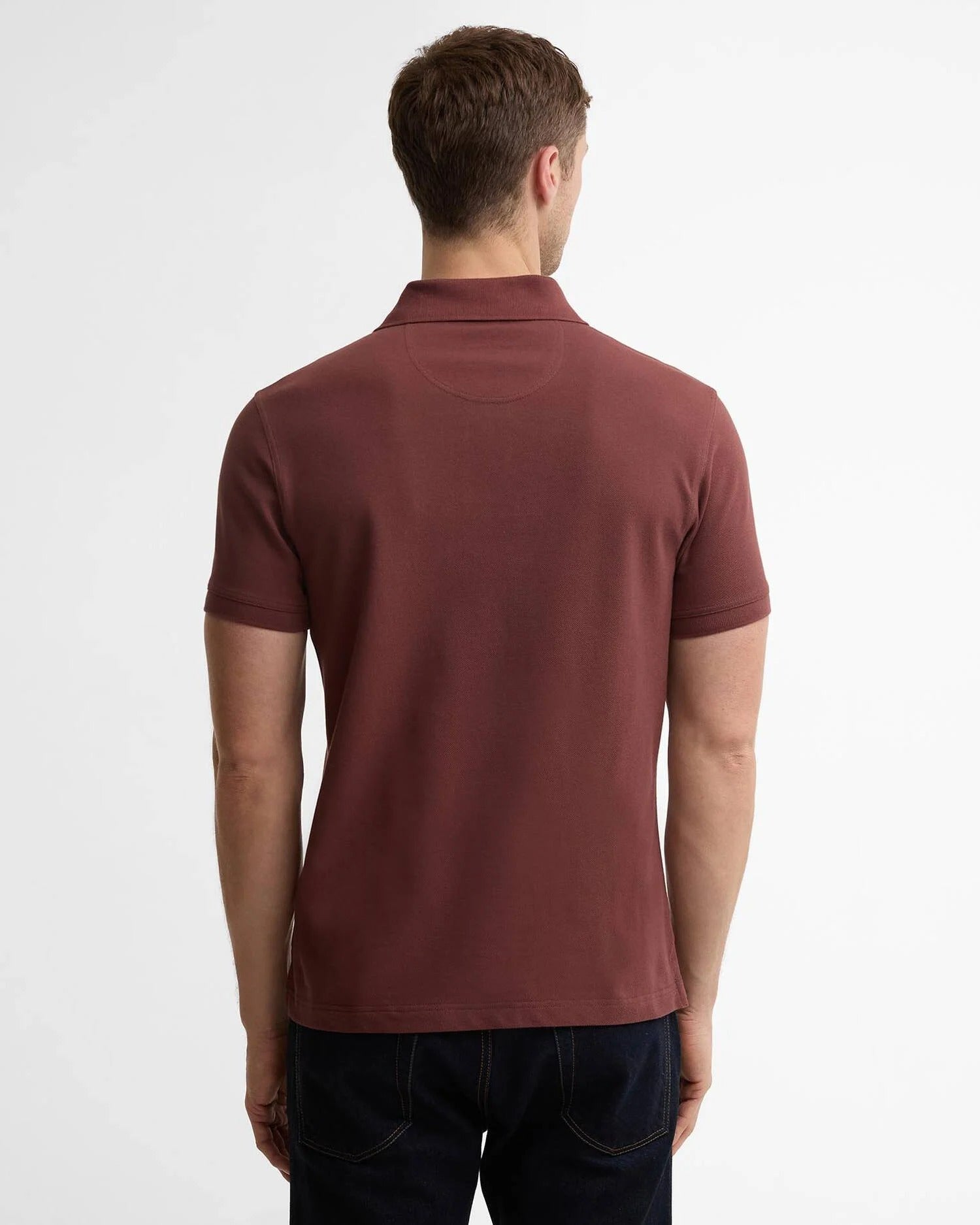 Tartan Pique Polo Shirt - Burnt Pepper