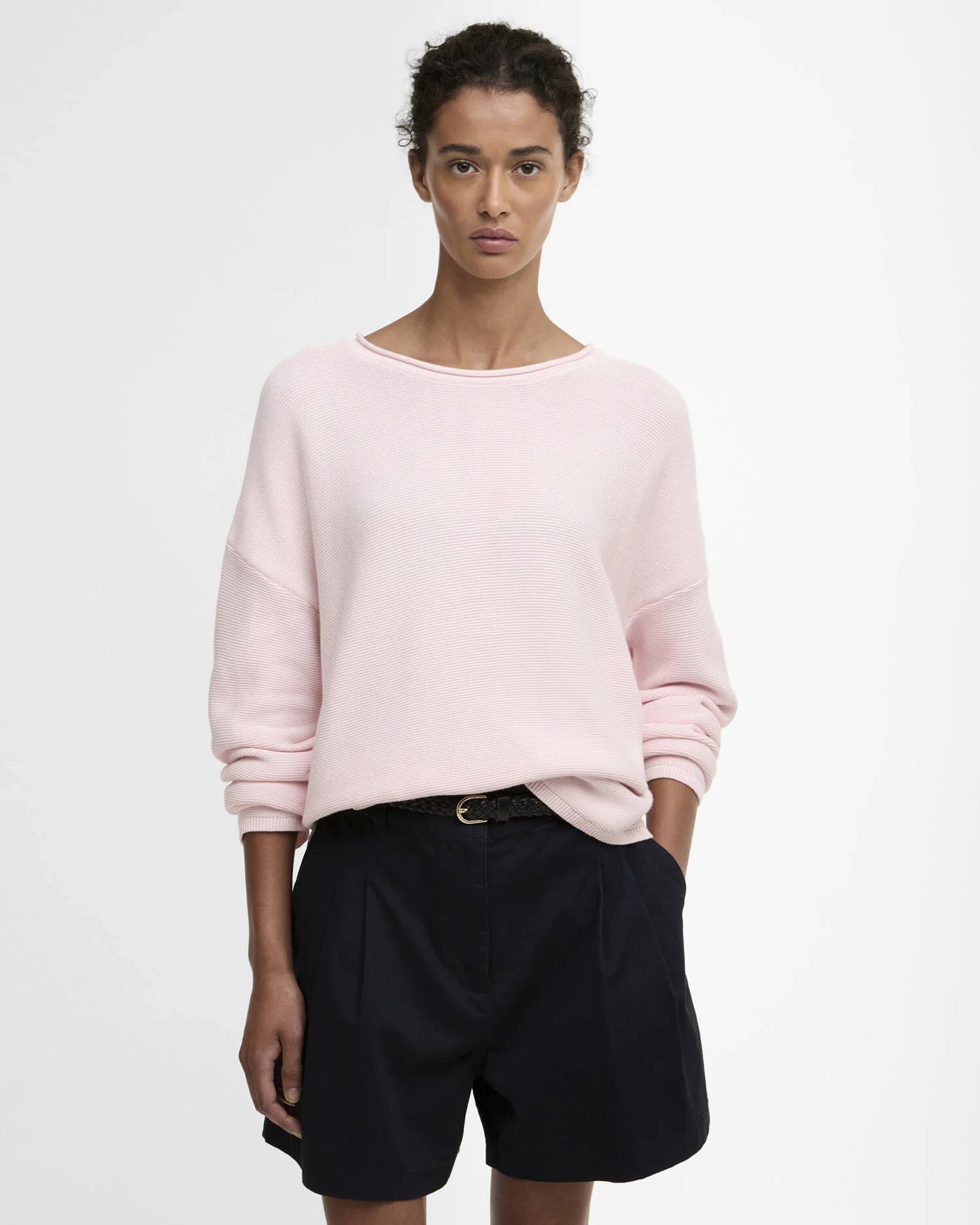 Marine Crew Neck Jumper - Pink