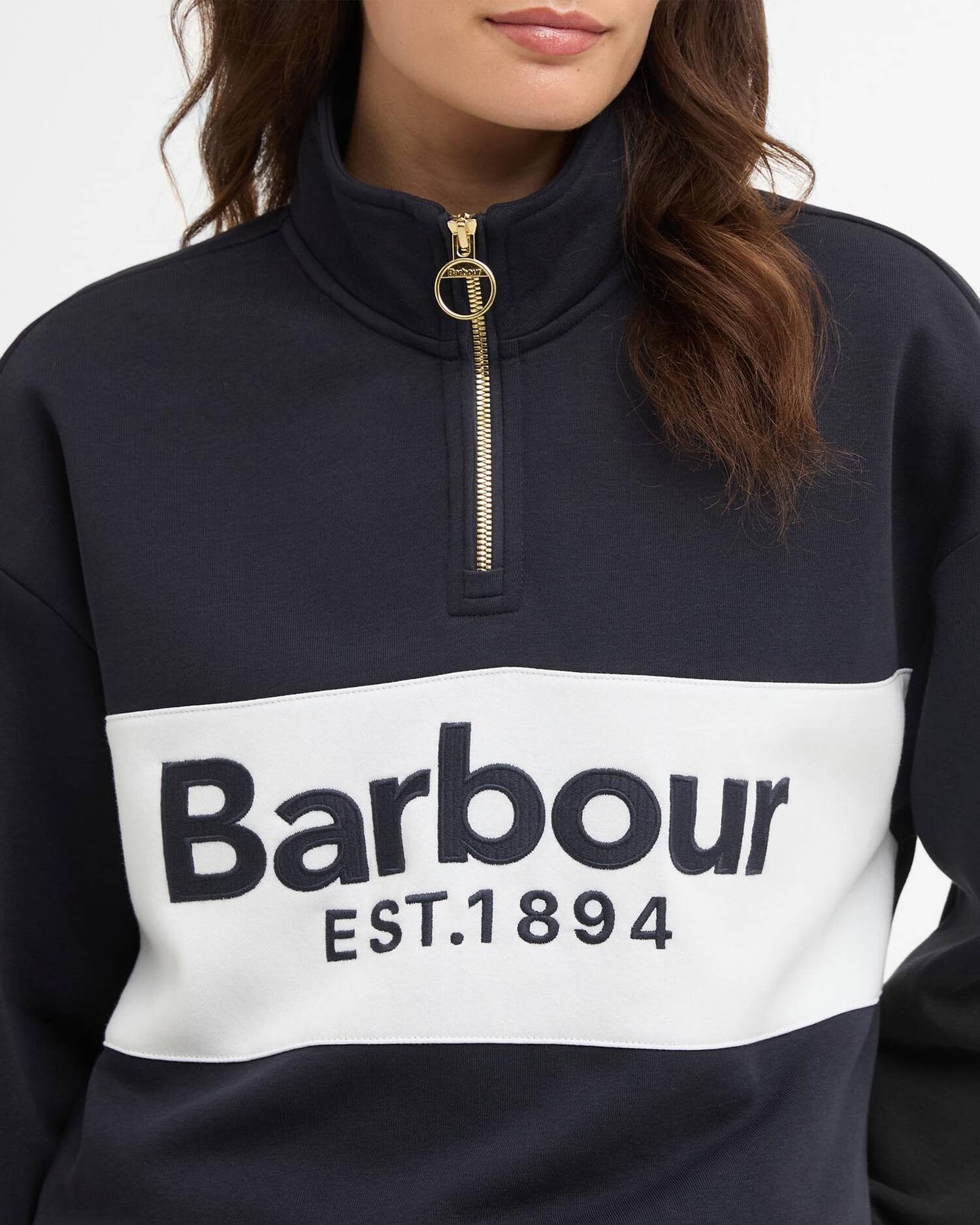 Zaria Quarter-Zip Jumper - Dark Navy