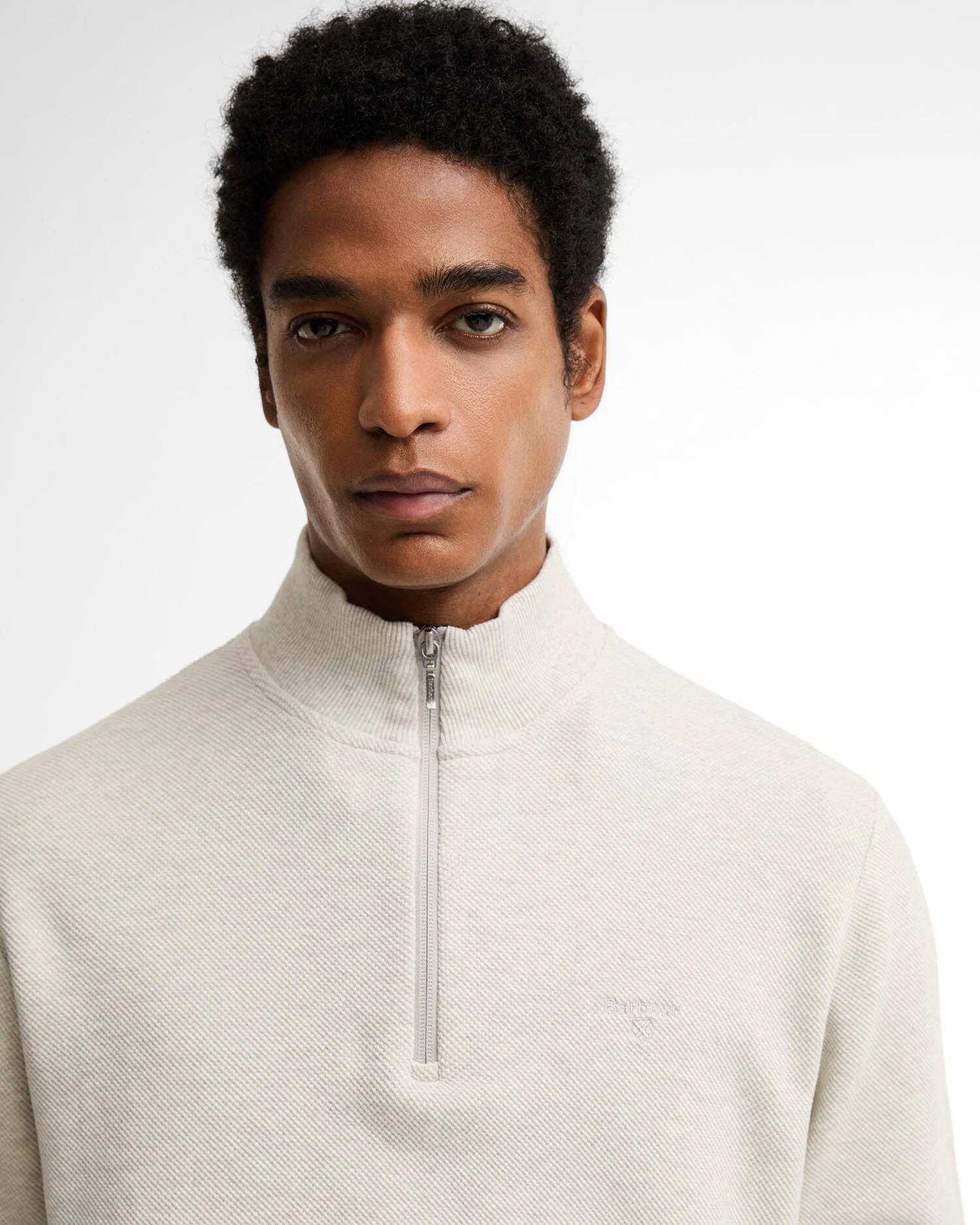 Ravensworth Quarter-Zip Sweatshirt Ecru Marl