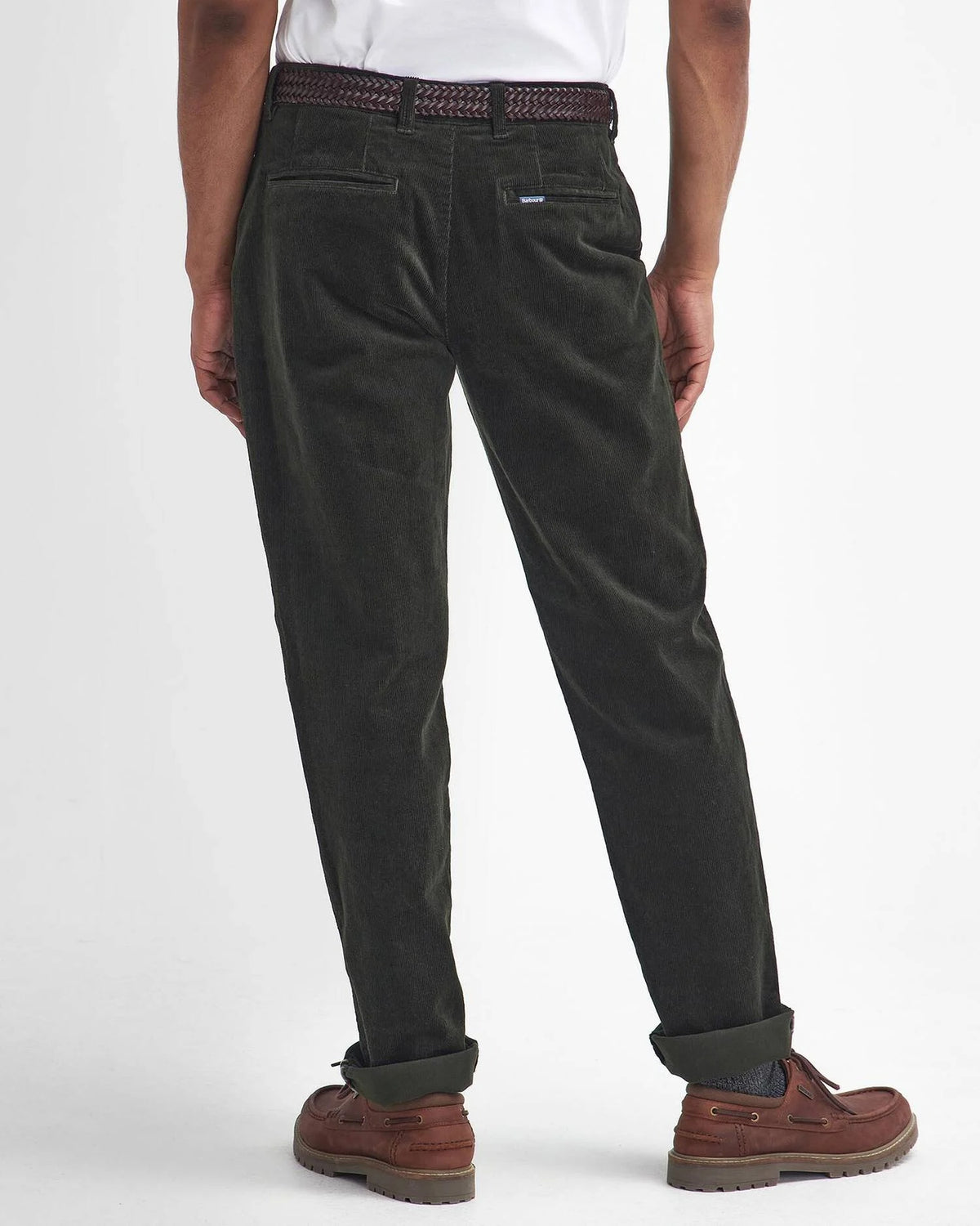 Stretch Cord Tailored Trousers - Forest