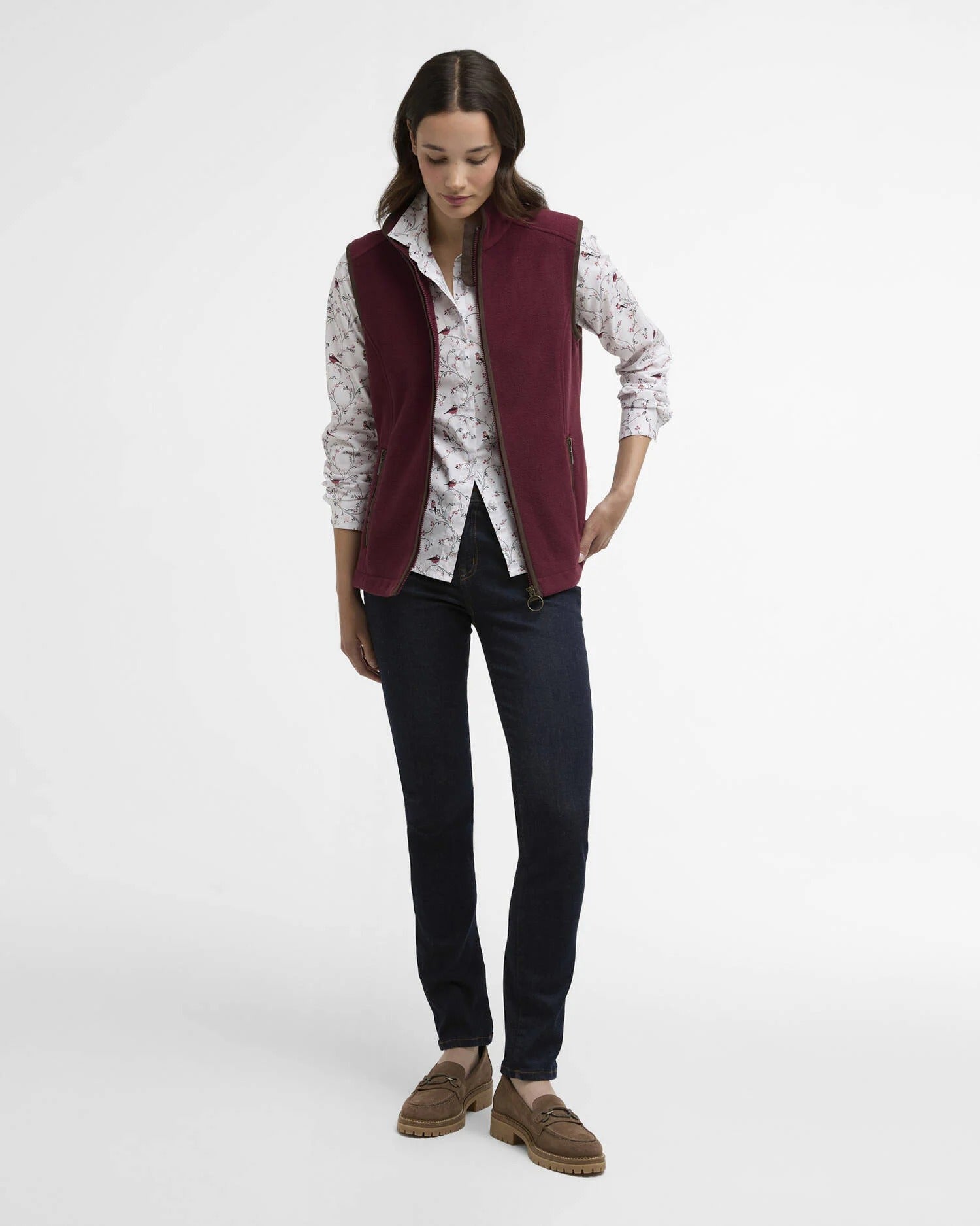 Country Colton Fleece Gilet - Port