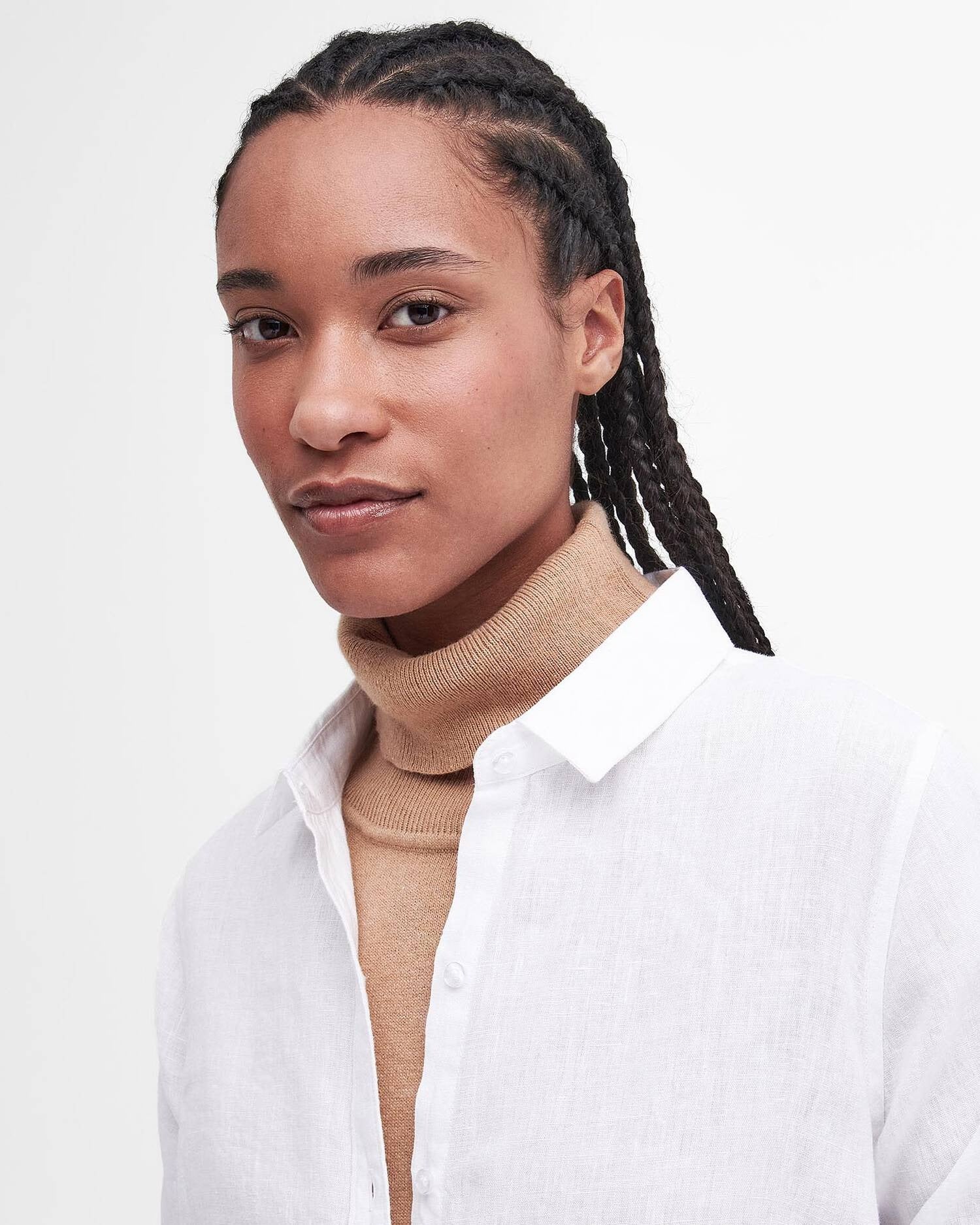 Marine Relaxed Long-Sleeved Shirt - White