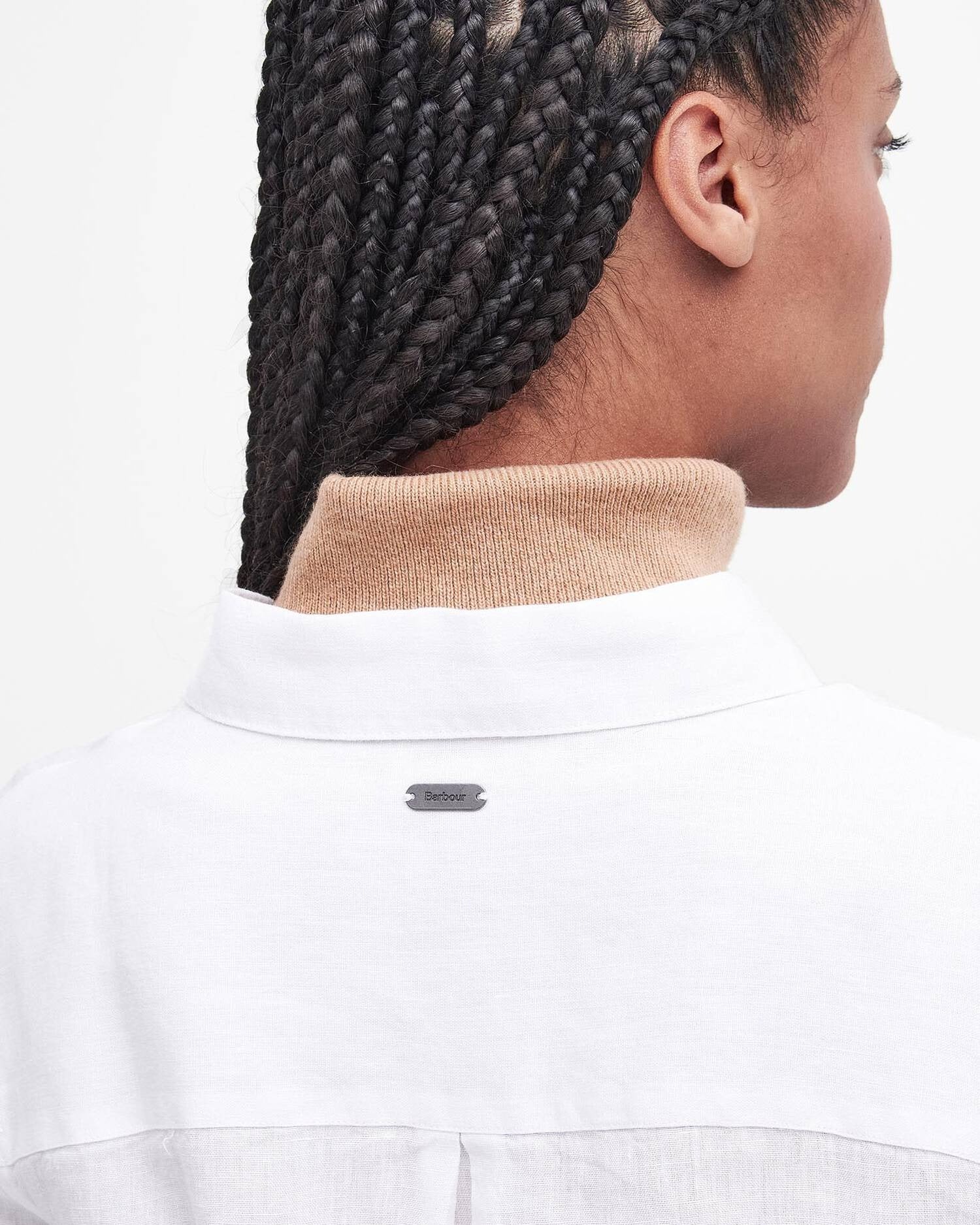 Marine Relaxed Long-Sleeved Shirt - White