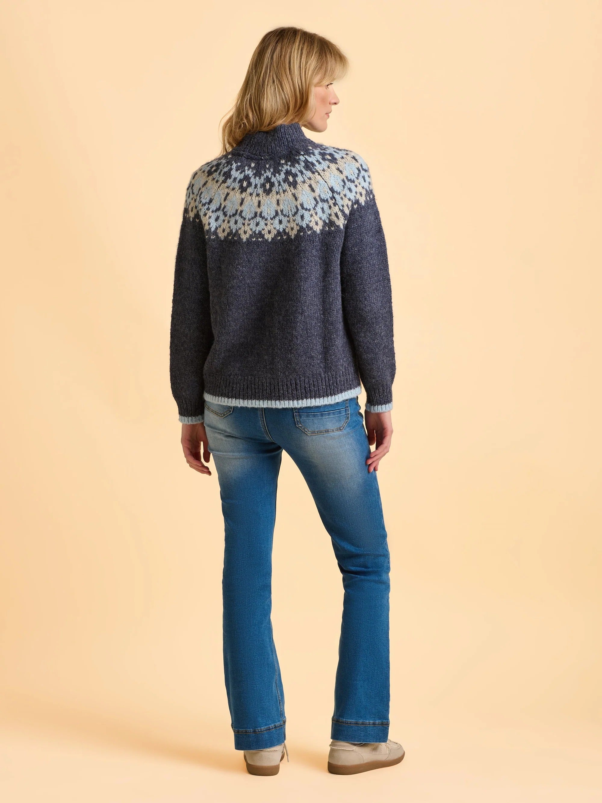 Windswept Fairisle Jumper - Navy