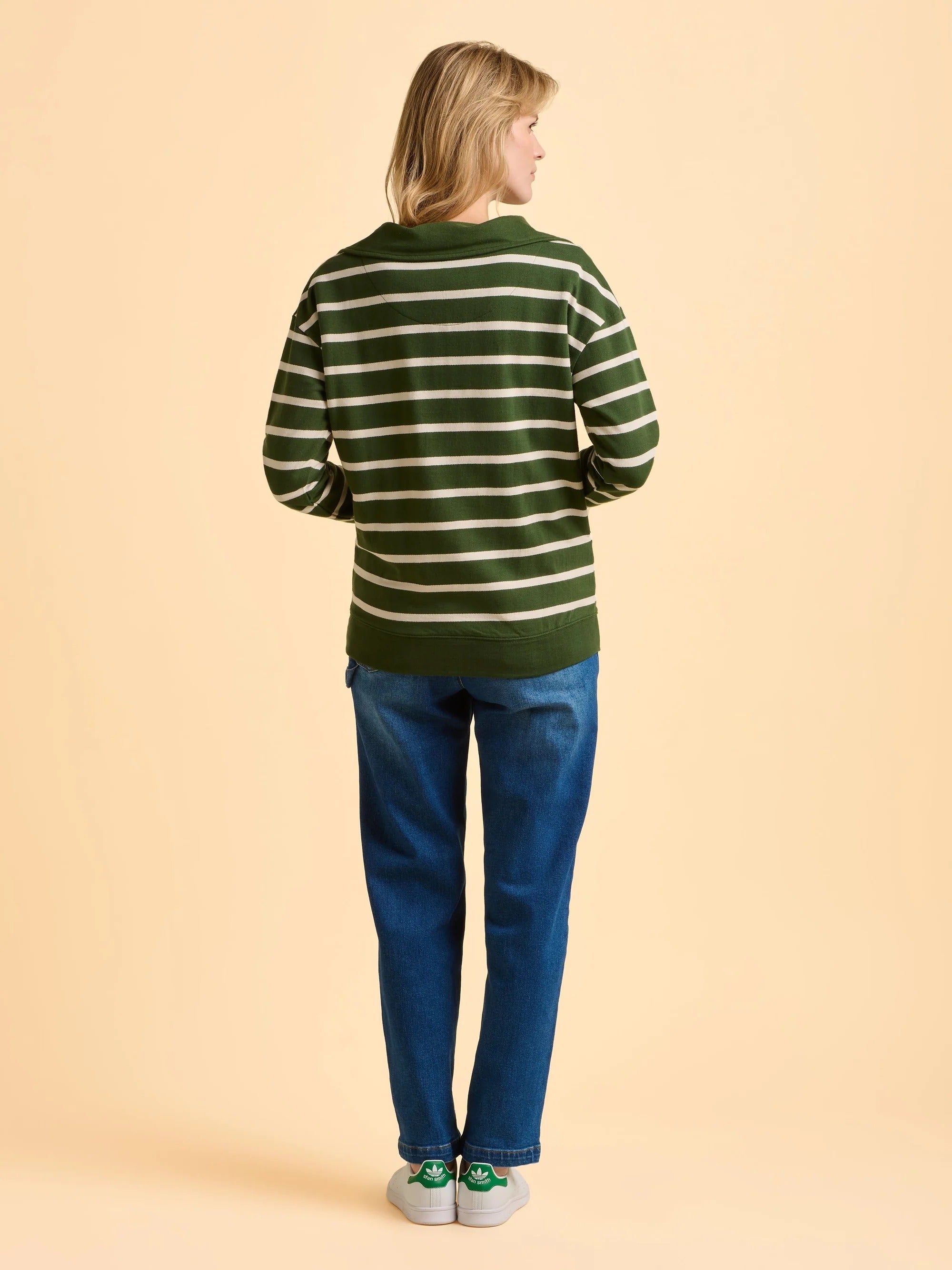 Charmouth Quarter Zip Sweatshirt - Green