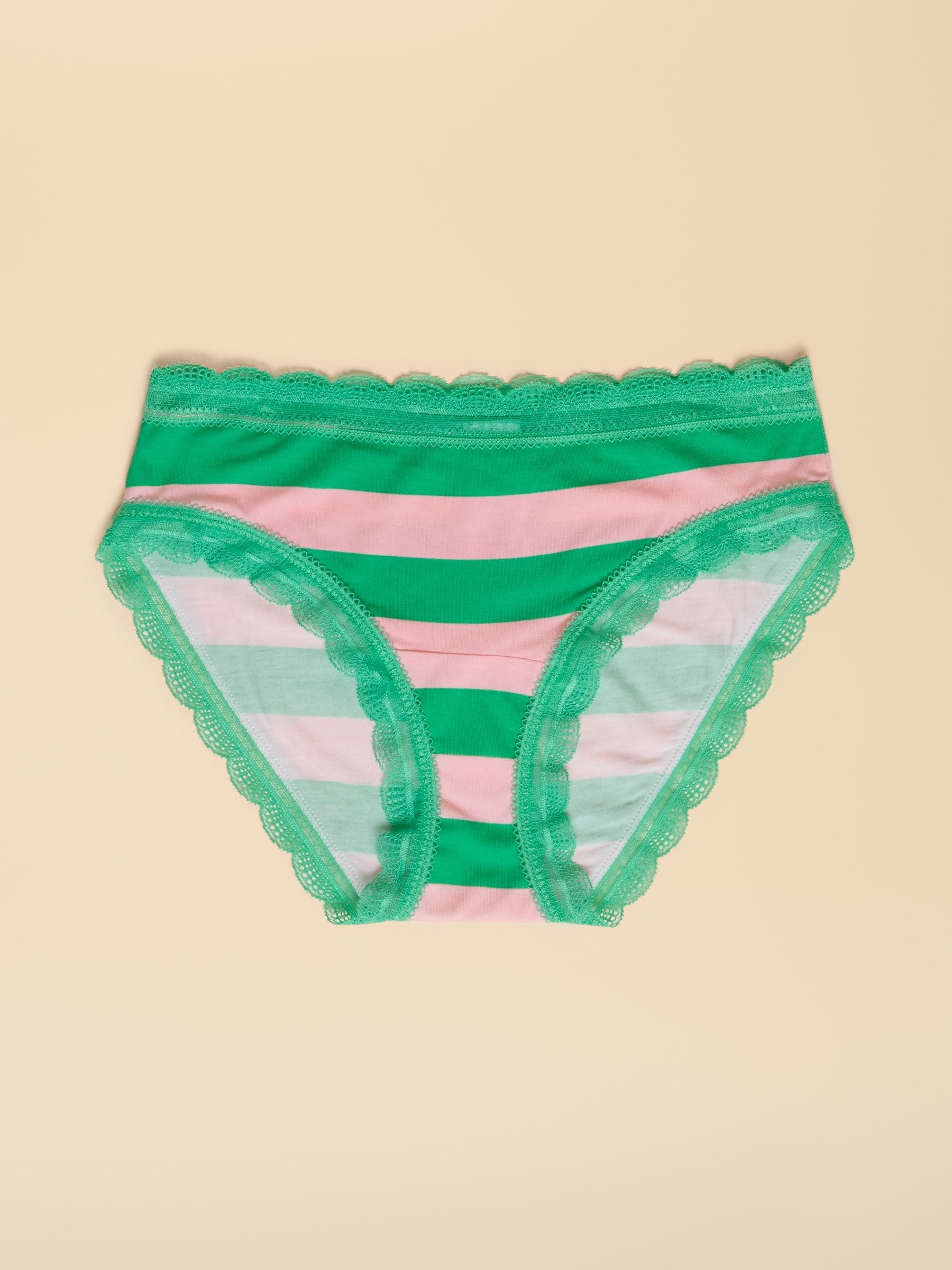 Green & Pink Stripe Knickers