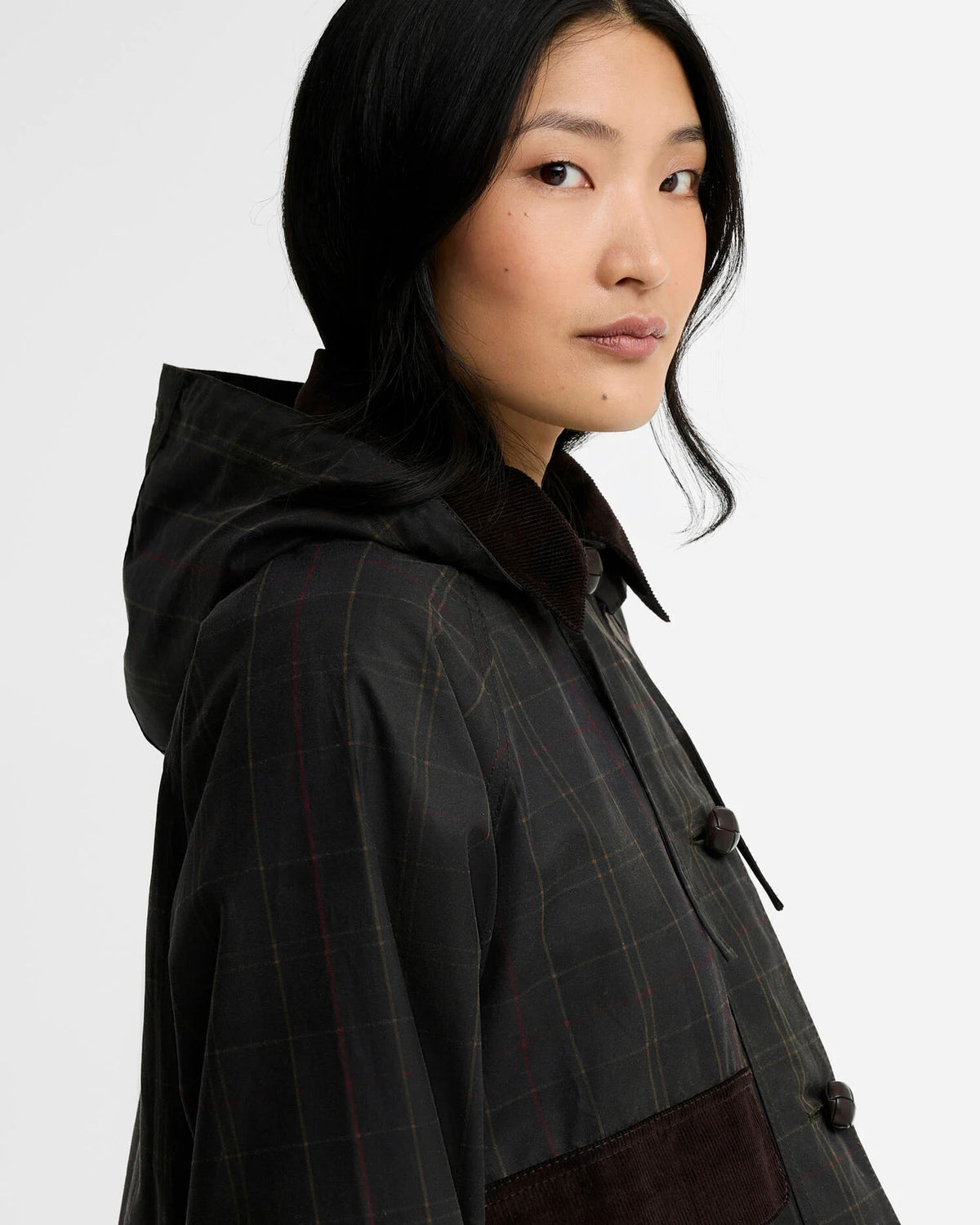 Adina Checked Waxed Jacket - Classic Tartan