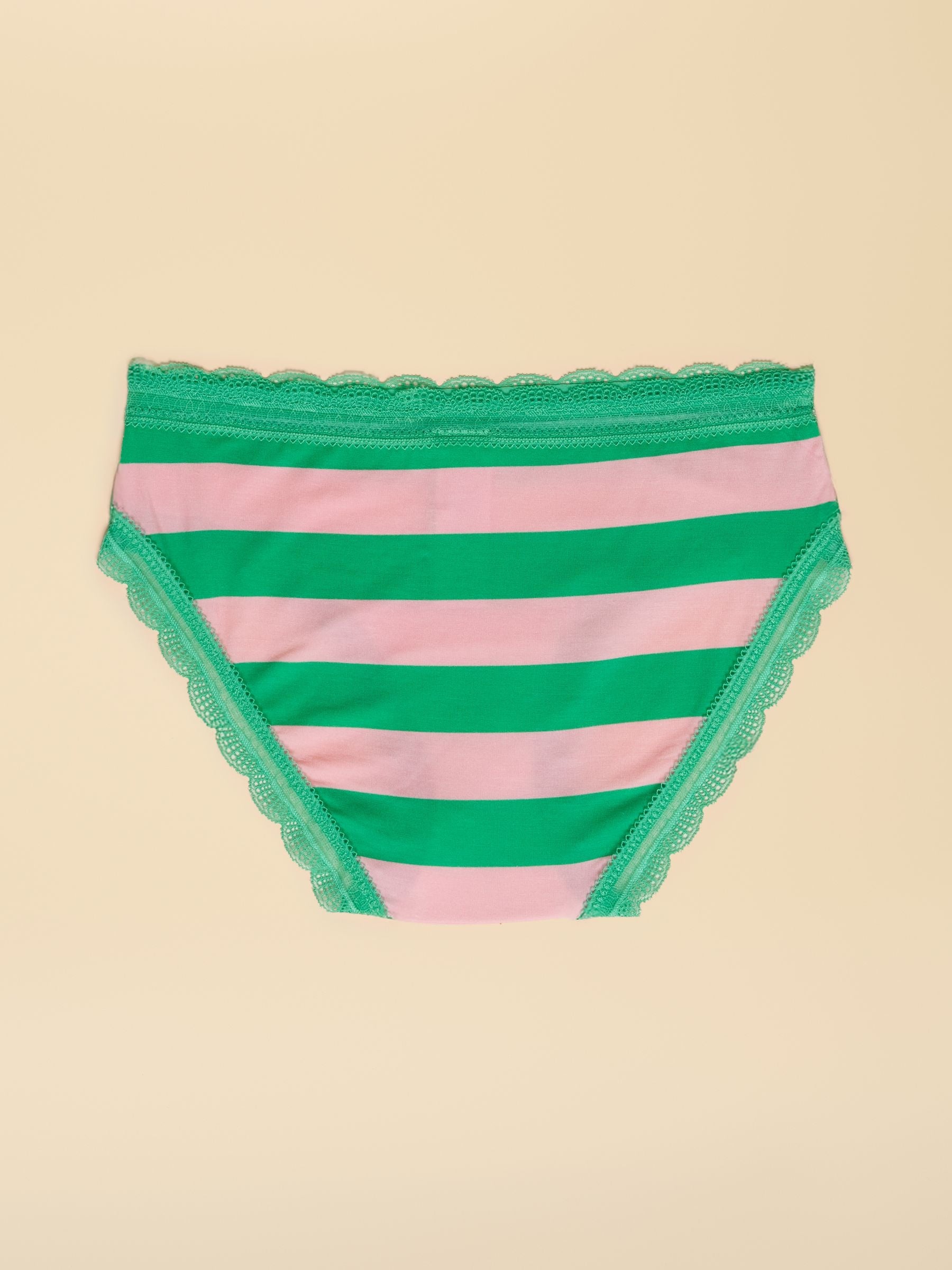 Green & Pink Stripe Knickers