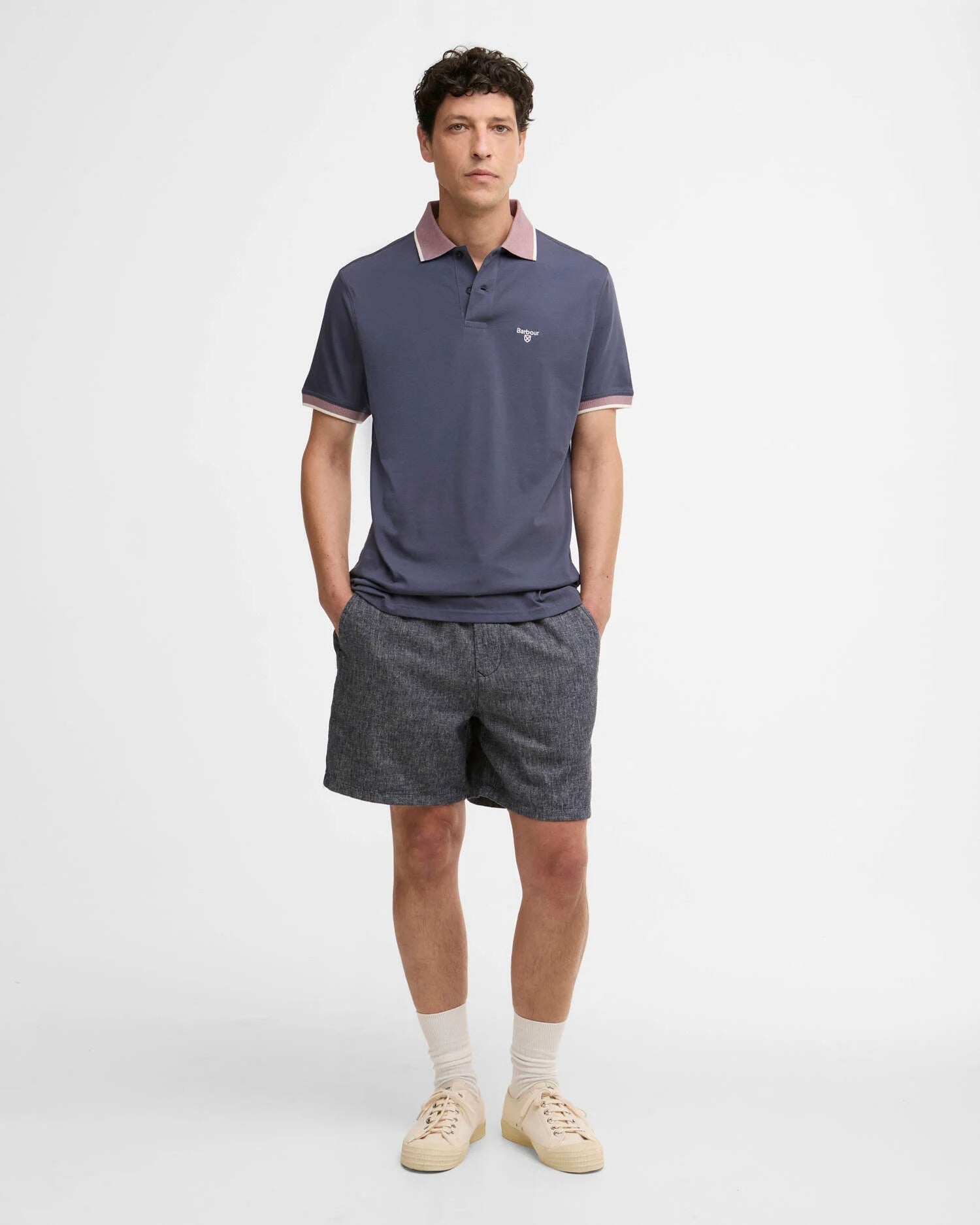Cornsay Short-Sleeved Polo Shirt - Washed Navy