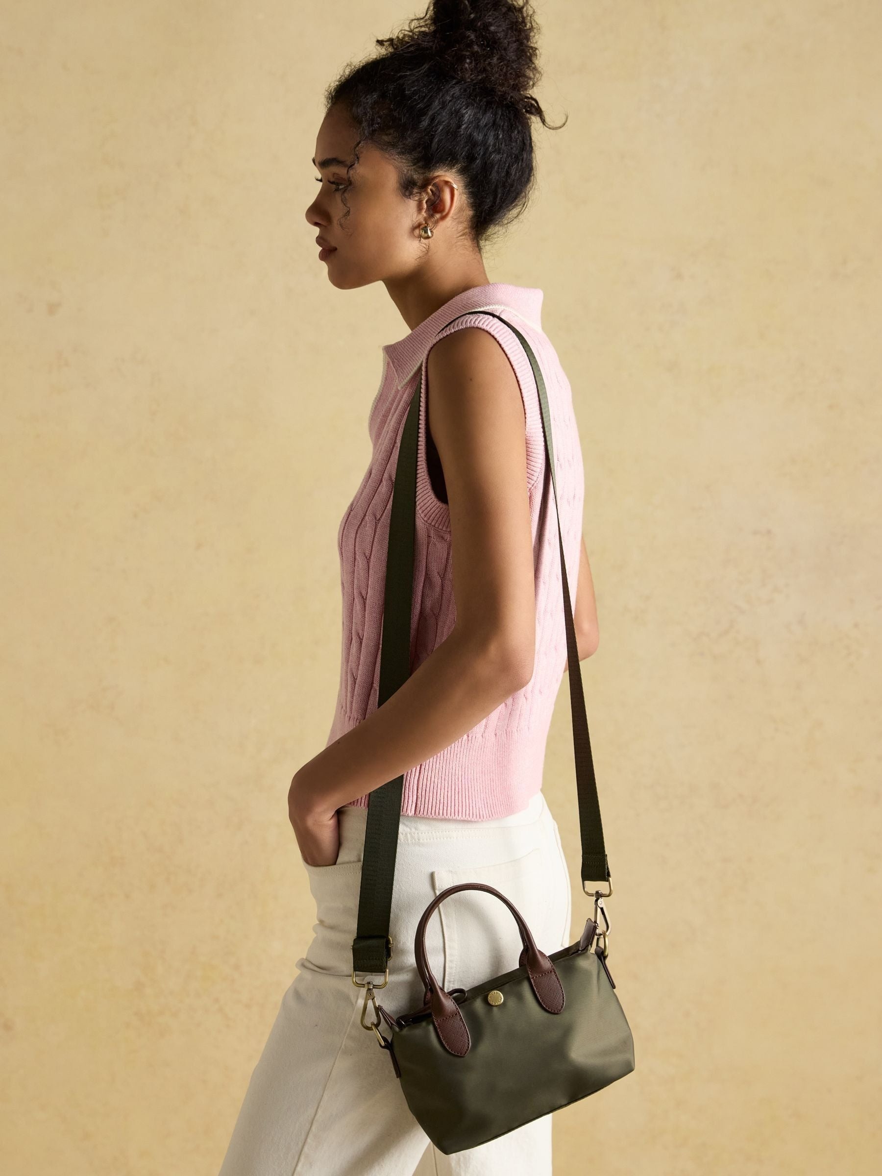 Edie Khaki Green Crossbody Bag