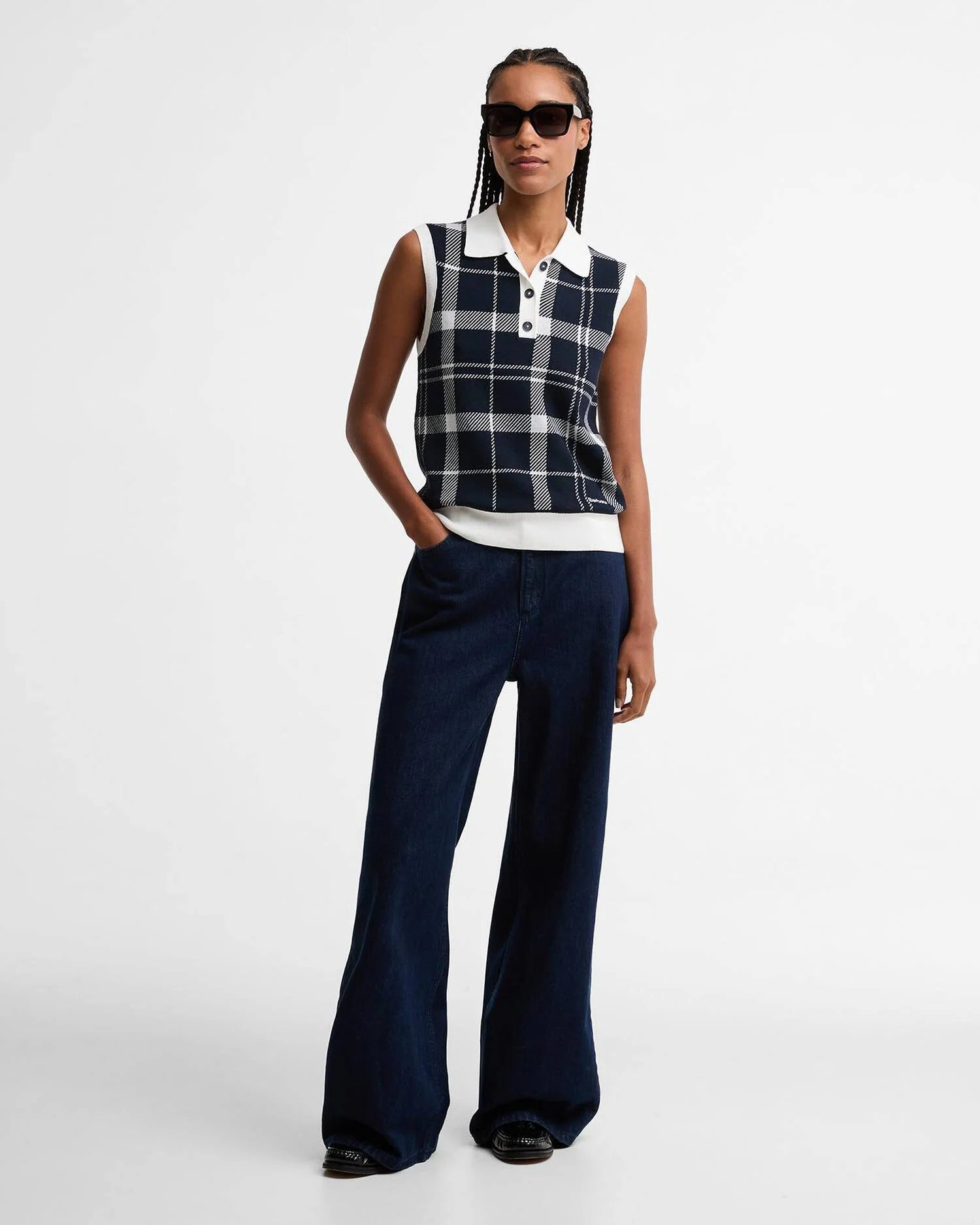 Allerdale Tartan Knitted Vest - Multi Check