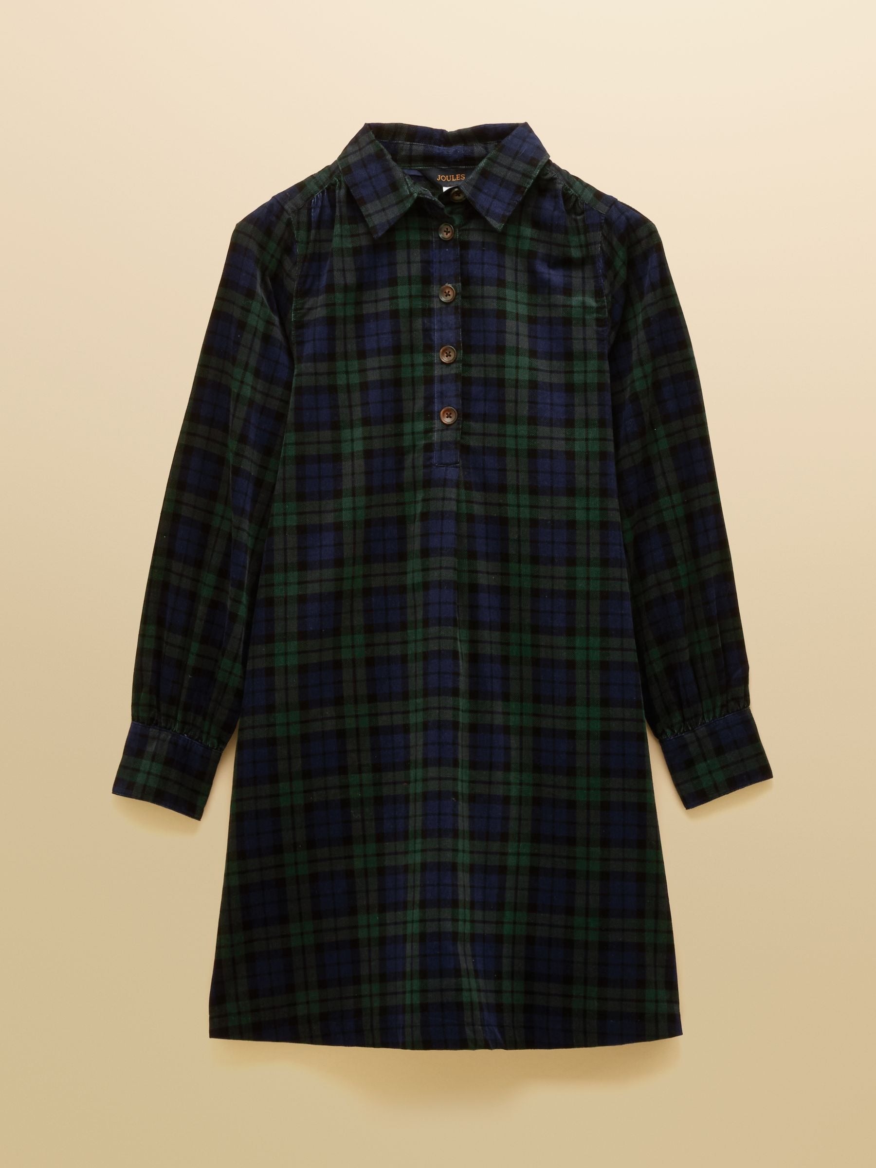 Maple Blue & Green Cord Shirt Dress
